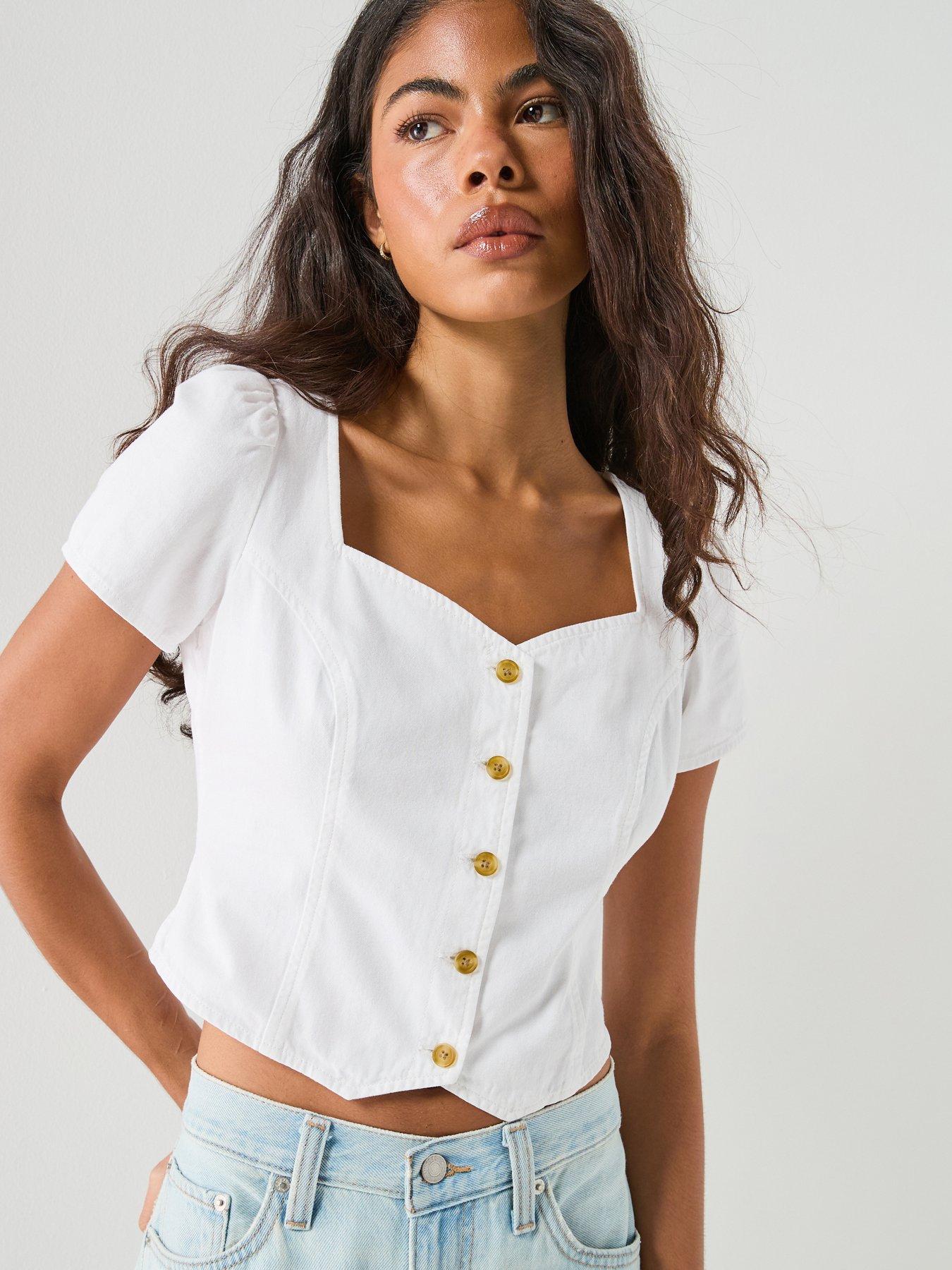 Image 1 of 6 of Levi's Miette Ss Denim Top