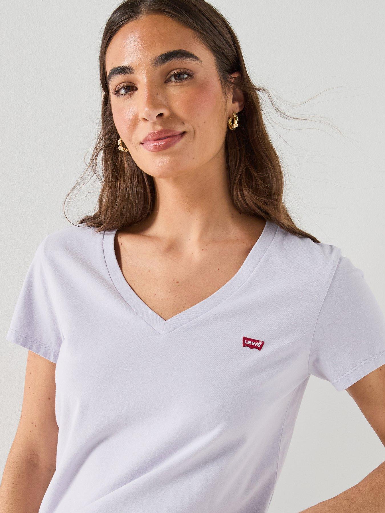 Levi's Perfect V Neck T-Shirt - Lavender Blue