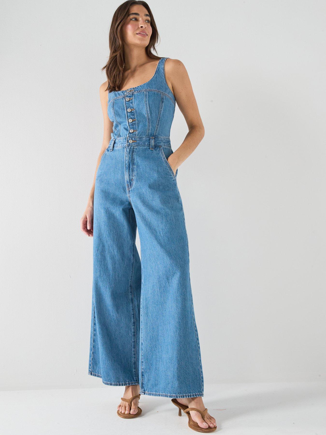 Levi's Audra Seamed Jumpsuit - Cause  &  Effect Blue