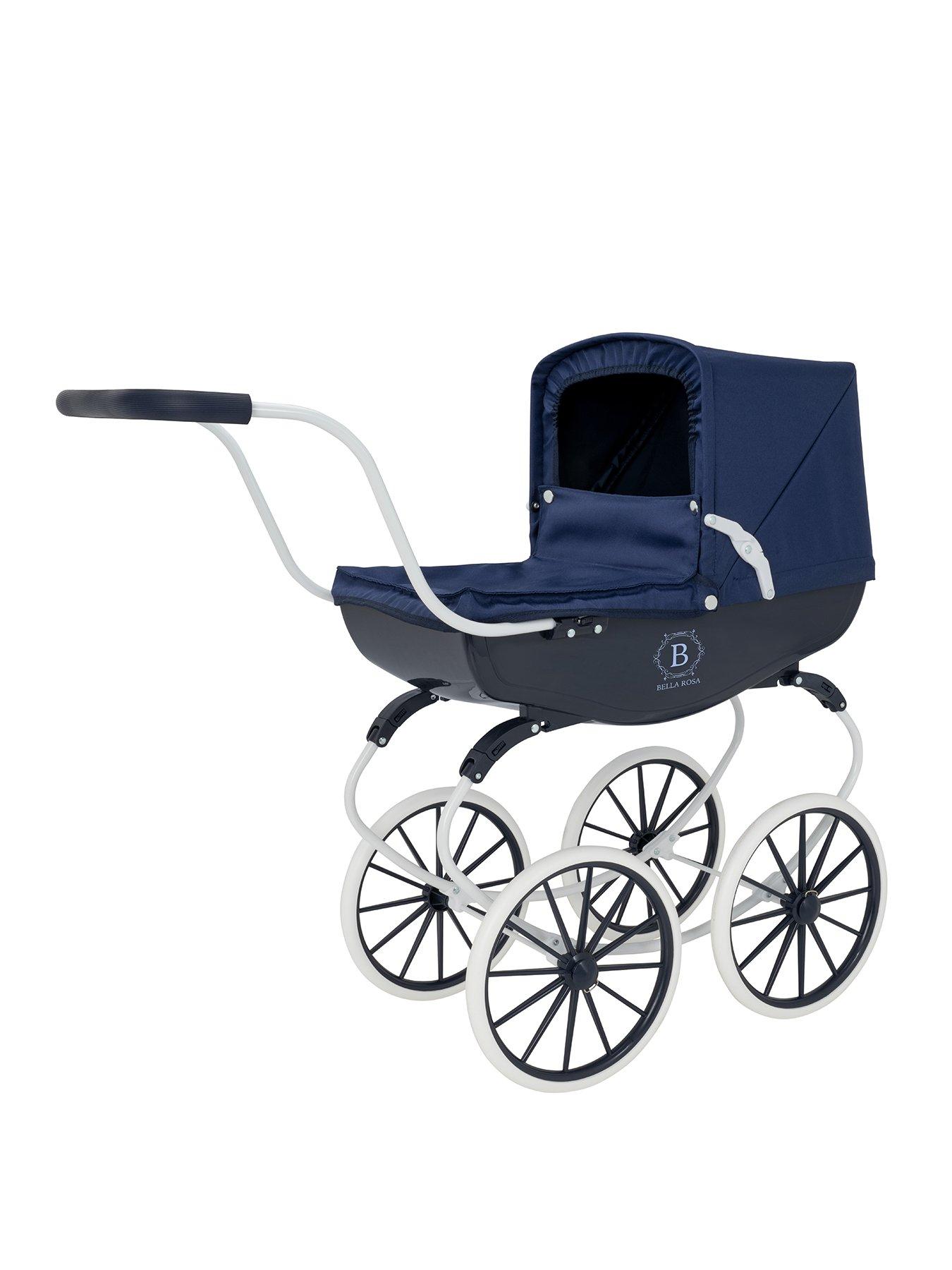 Image 1 of 6 of Bella Rosa Windsor Doll Carriage Pram - Navy