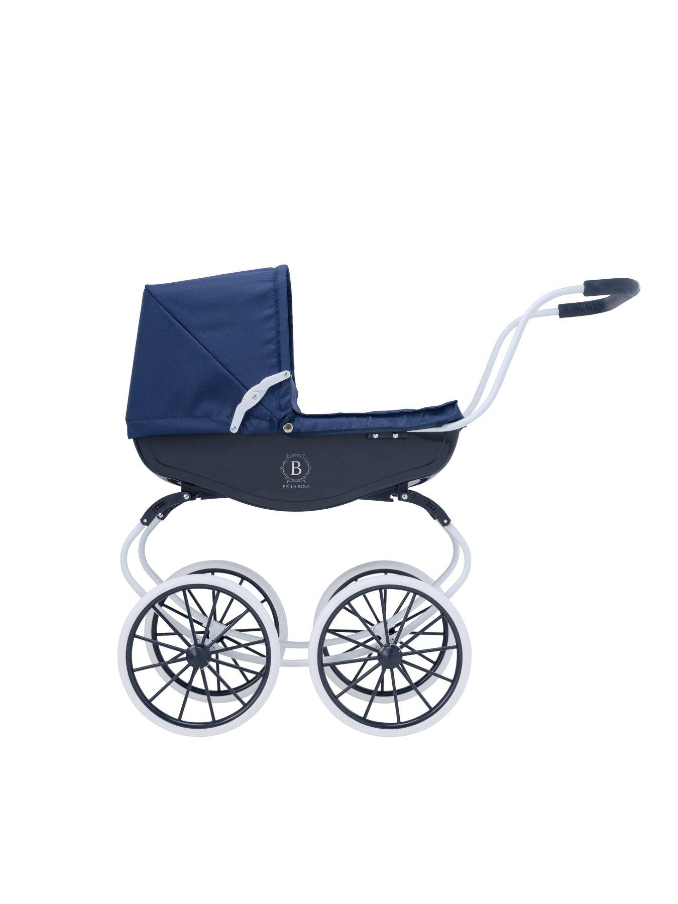 Image 2 of 6 of Bella Rosa Windsor Doll Carriage Pram - Navy