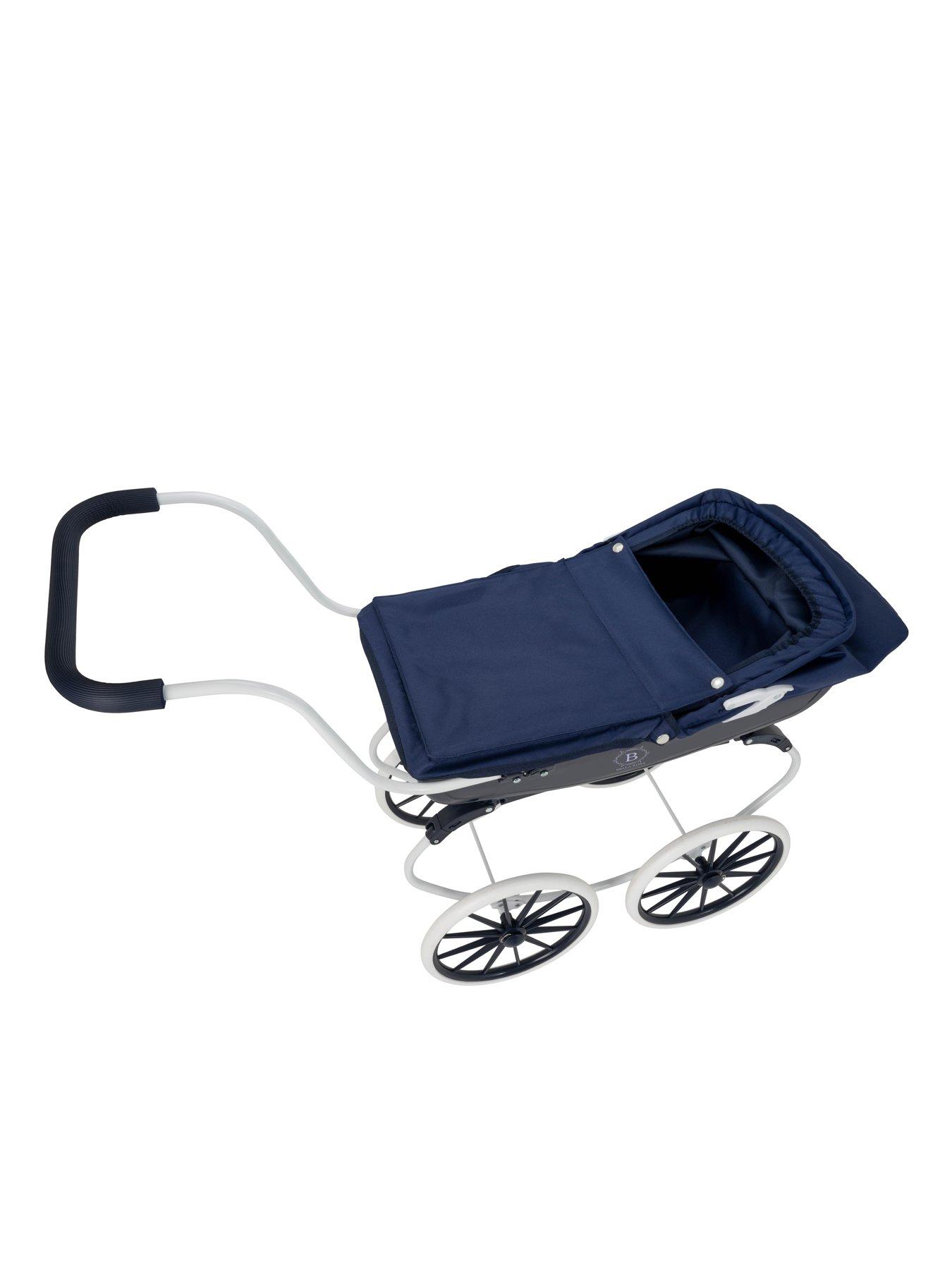 Image 3 of 6 of Bella Rosa Windsor Doll Carriage Pram - Navy