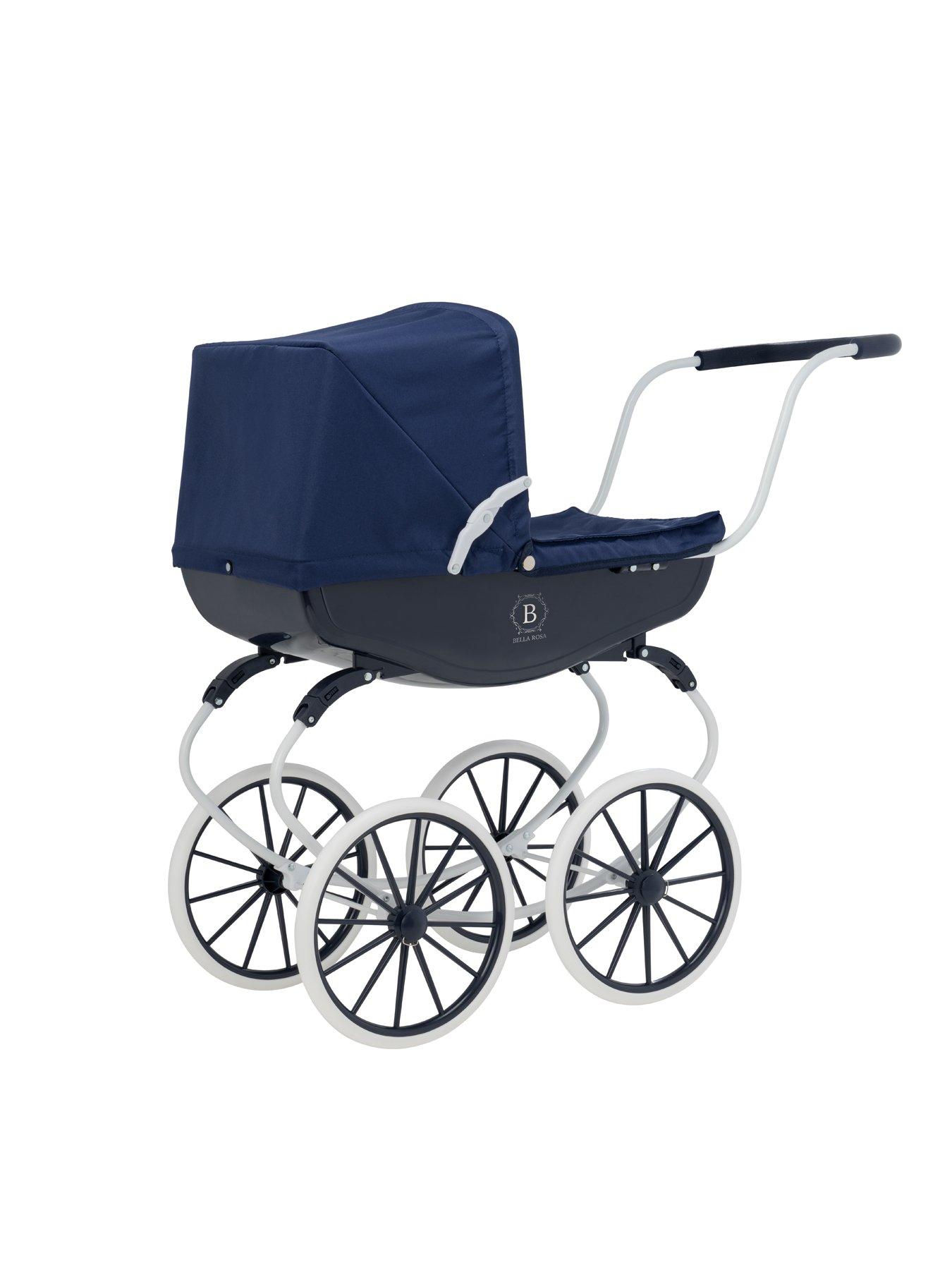 Image 4 of 6 of Bella Rosa Windsor Doll Carriage Pram - Navy