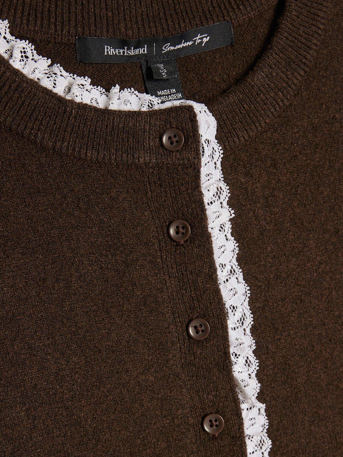 Image 6 of 7 of River Island Frill Ls Button Up Cardi
