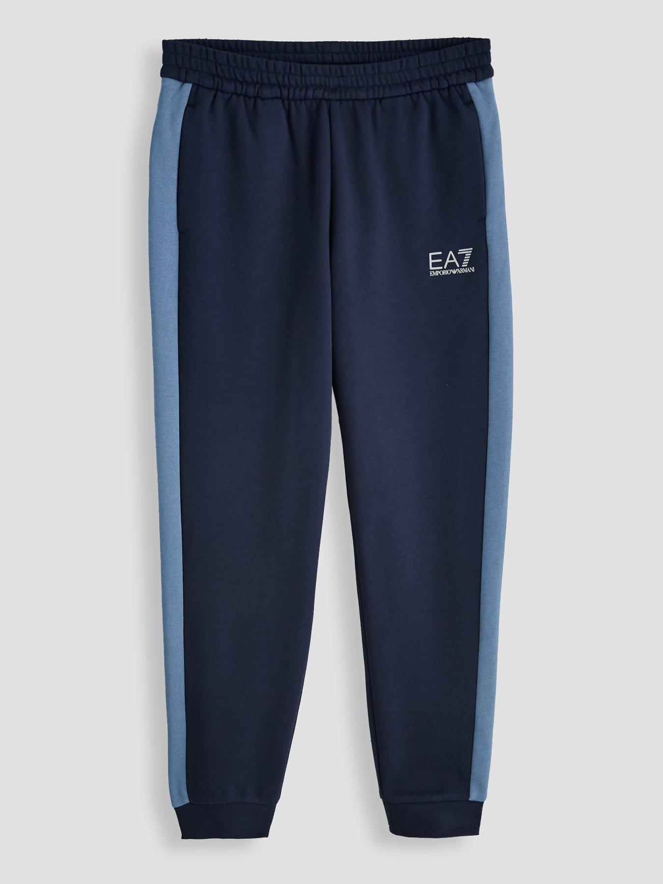 Image 1 of 4 of EA7 Emporio Armani Boys Train Athletic Colour Block Jog Pant - Blue