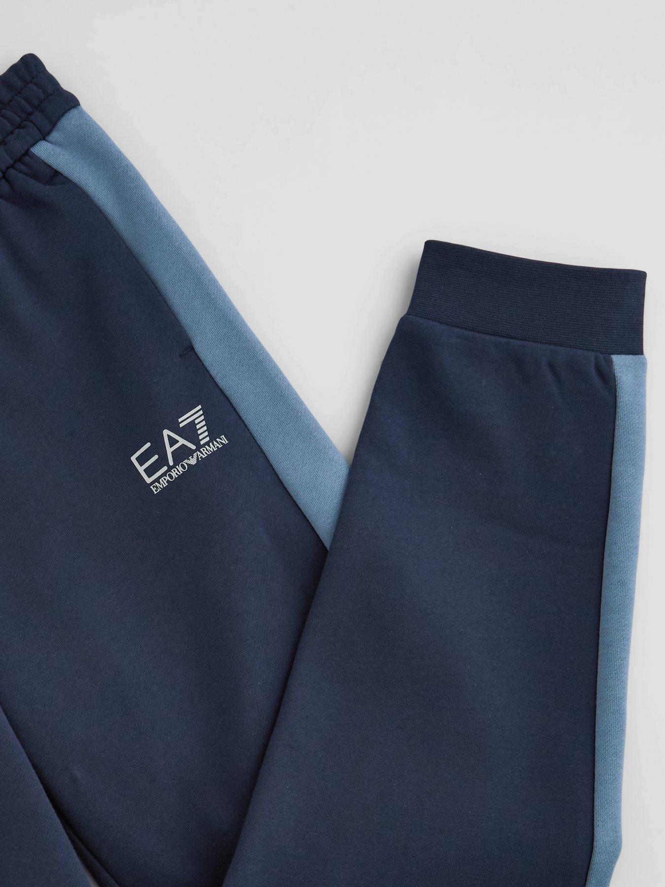 Image 3 of 4 of EA7 Emporio Armani Boys Train Athletic Colour Block Jog Pant - Blue