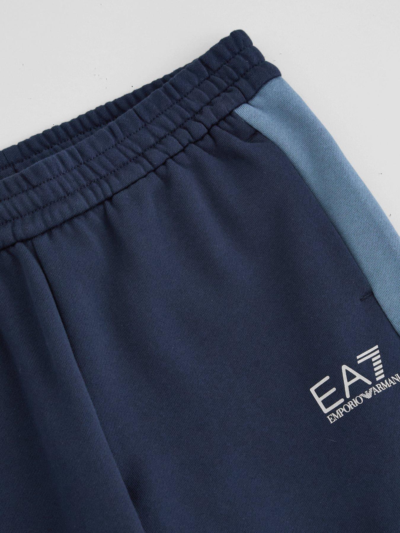 Image 4 of 4 of EA7 Emporio Armani Boys Train Athletic Colour Block Jog Pant - Blue