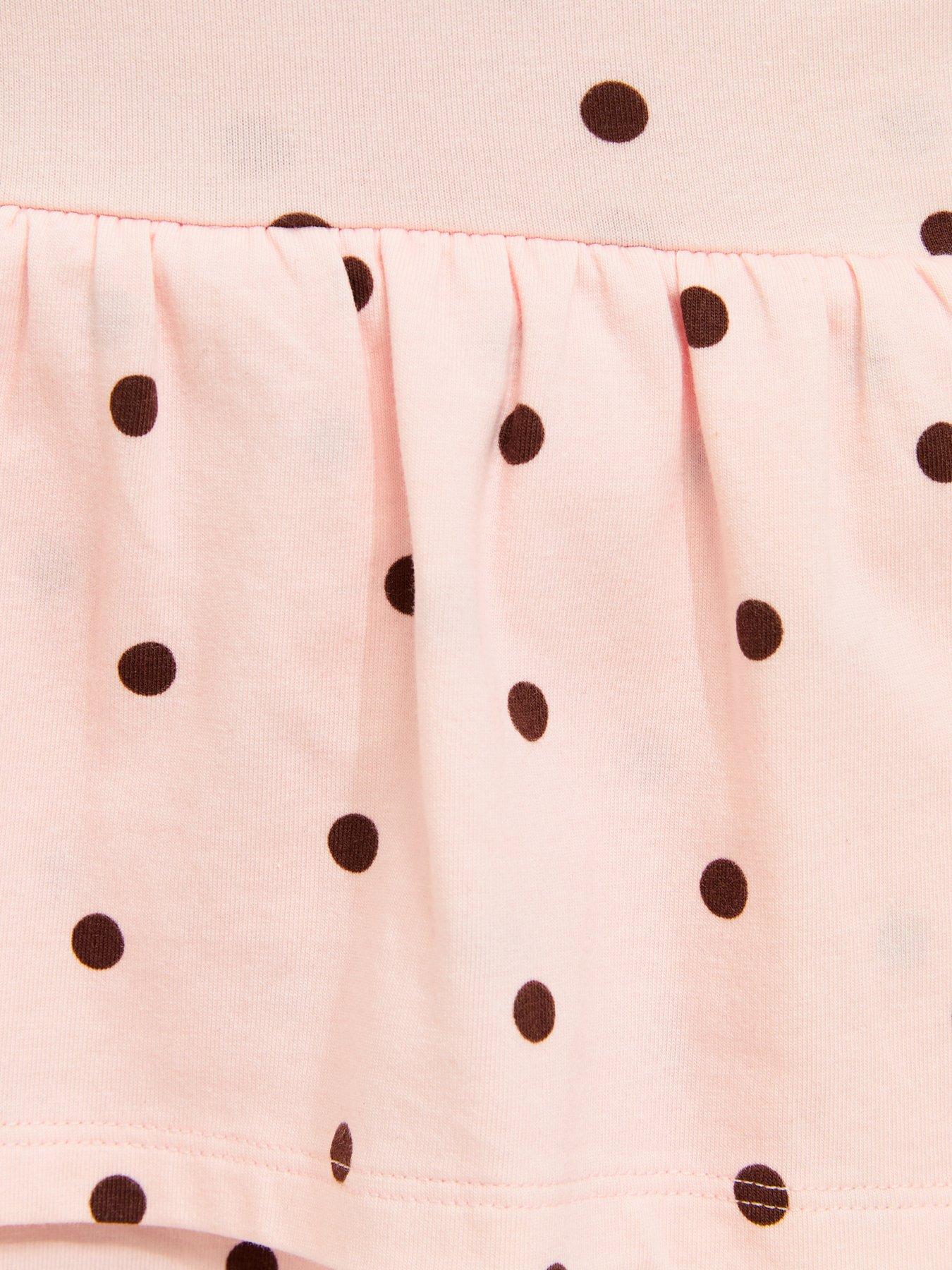 Image 5 of 5 of New Look 915 Girls Polka Dot Bandeau Mini Dress - Pink