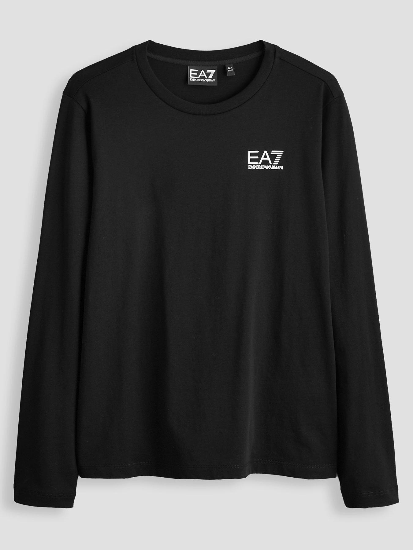 EA7 Emporio Armani Boys Train Core Id Long Sleeve T-Shirt - Black