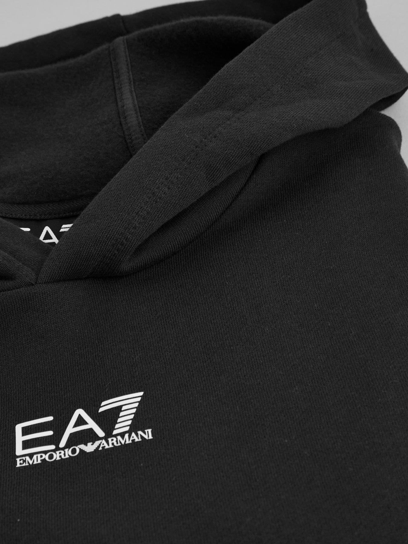 Image 4 of 5 of EA7 Emporio Armani Boys Train Core Id Hooded Tracksuit - Black