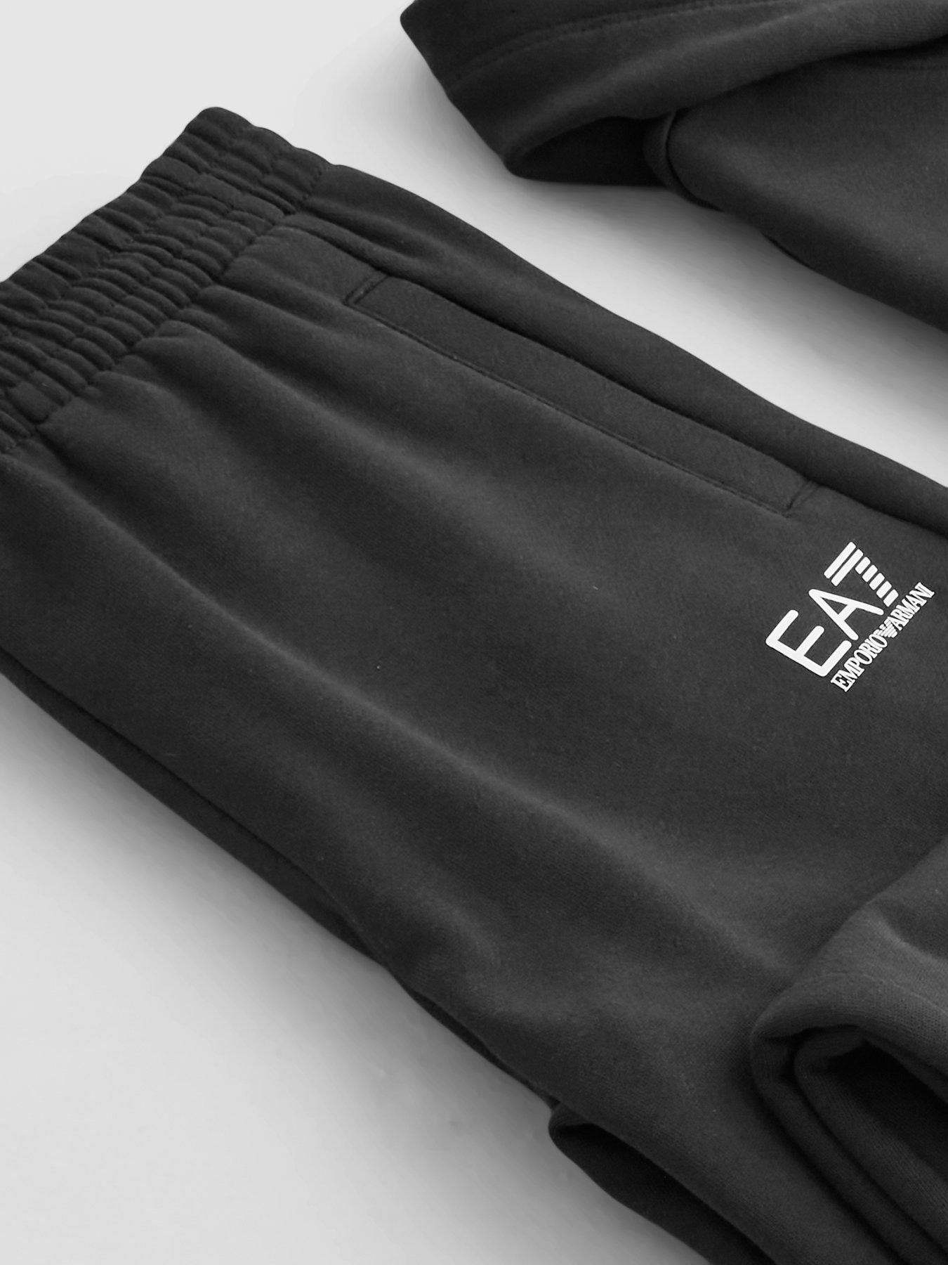 Image 5 of 5 of EA7 Emporio Armani Boys Train Core Id Hooded Tracksuit - Black