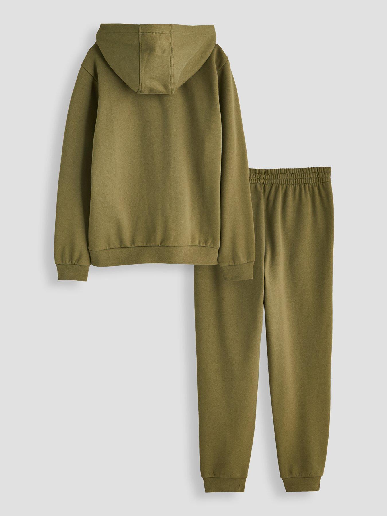 Image 2 of 5 of EA7 Emporio Armani Boys Train Core Id Hooded Tracksuit - Khaki
