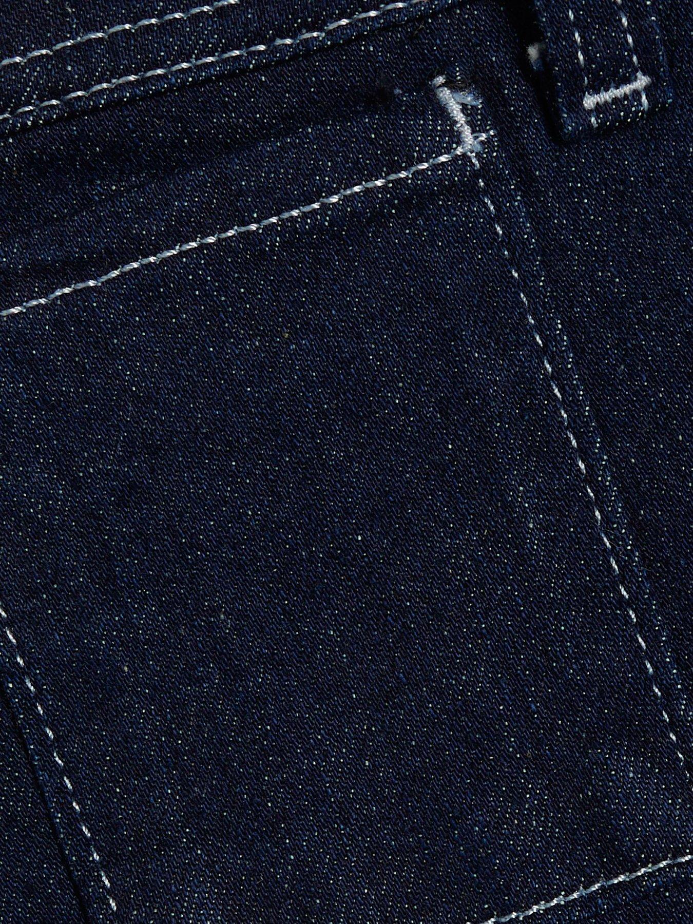 Image 4 of 4 of River Island High Waisted Relaxed Flare Jeans - Blue