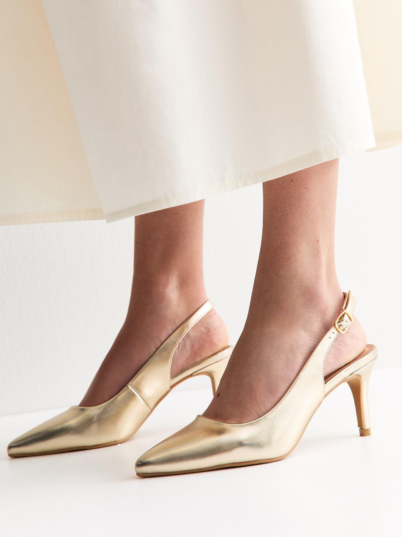 comfortable gold dress shoes for women Wide Feet Friendly Heeled Sandals Women's Chunky Heeled Sandals – Open Toe Ankle Strap With 2.5-Inch Heel & Comfort Latex Insole BRIDESMAID DRESS