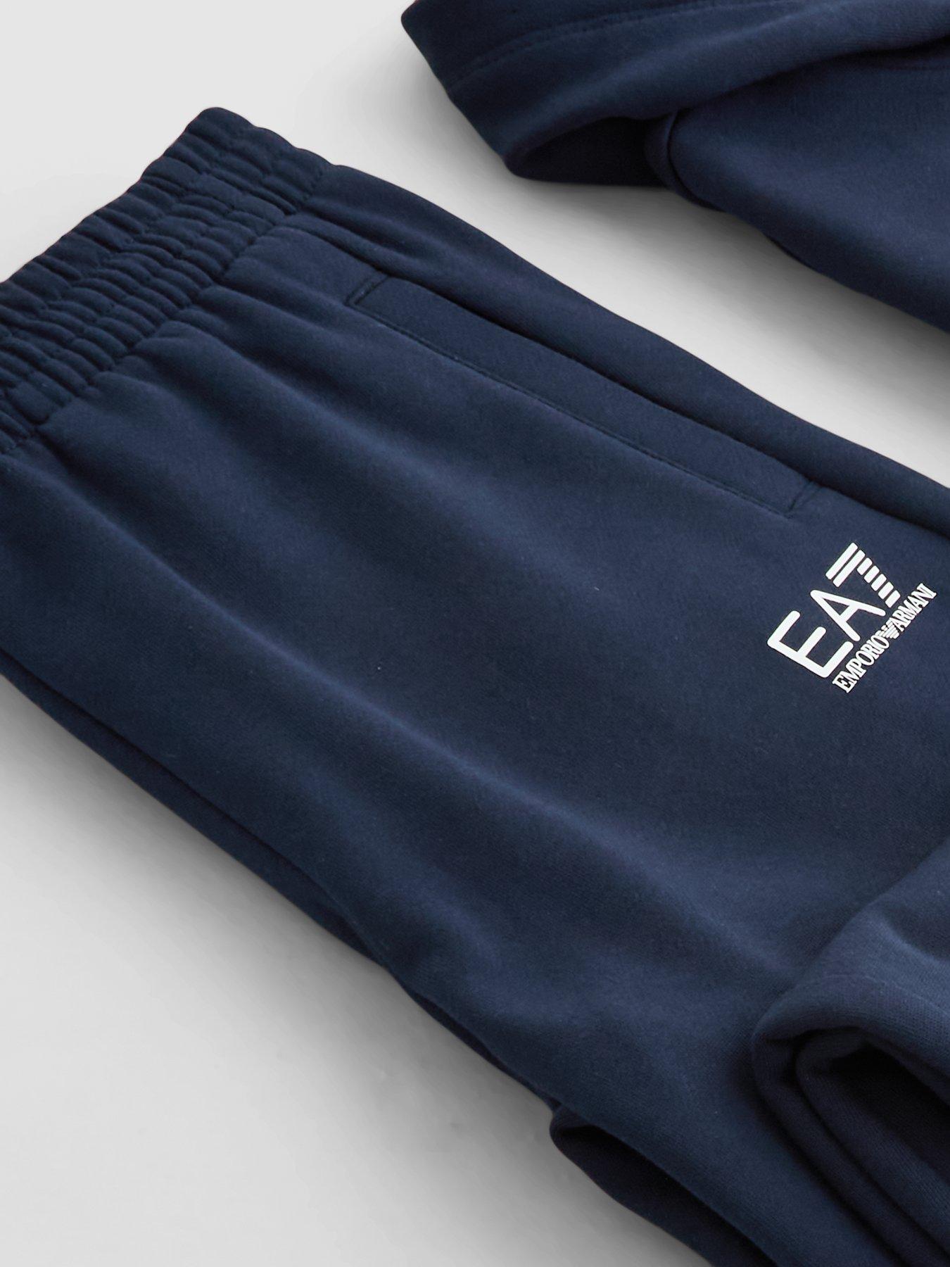 Image 5 of 5 of EA7 Emporio Armani Boys Train Core Id Hooded Tracksuit - Navy
