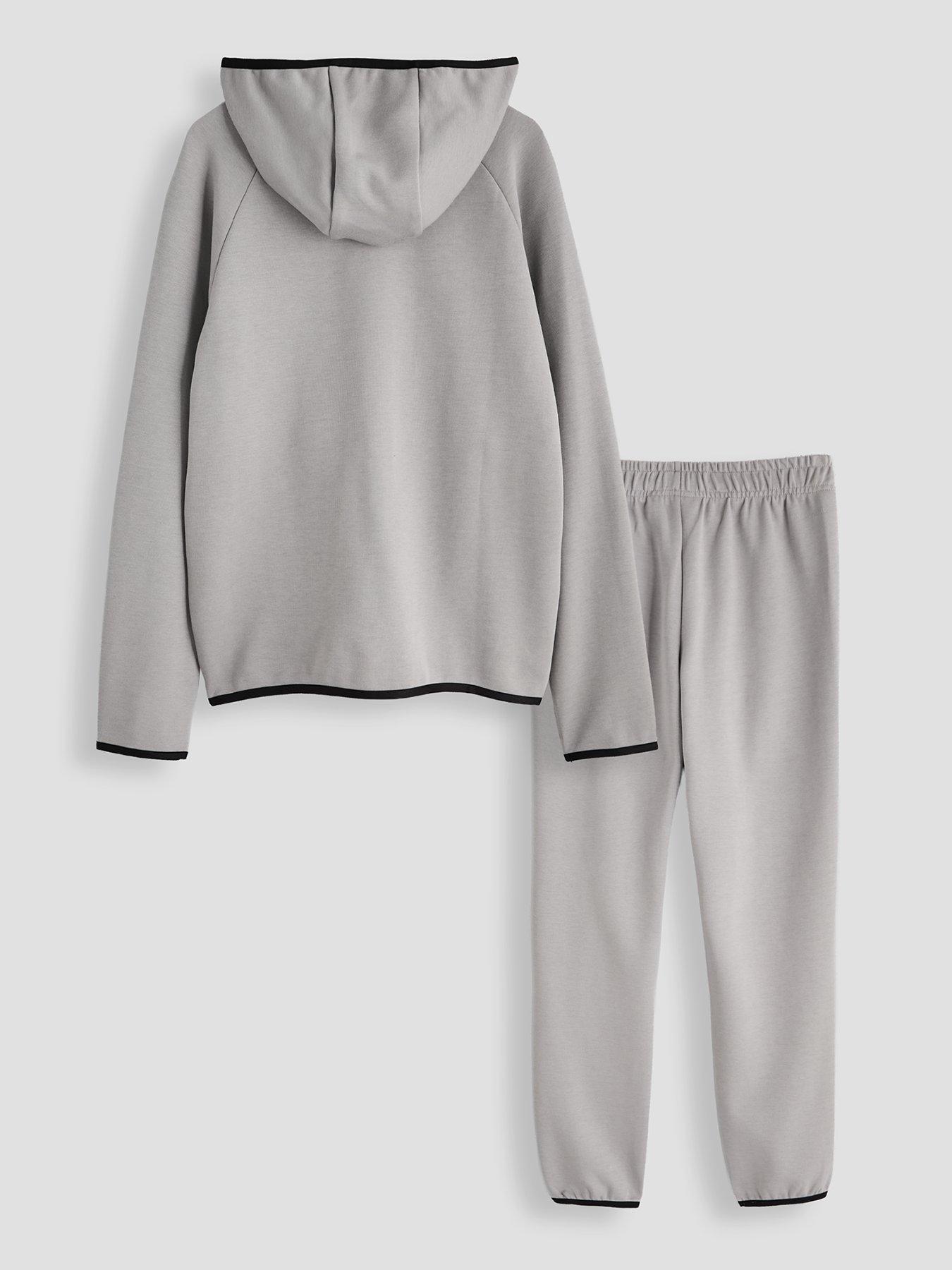 Image 2 of 5 of EA7 Emporio Armani Boys Natural Ventus 7 Hooded Tracksuit - Grey