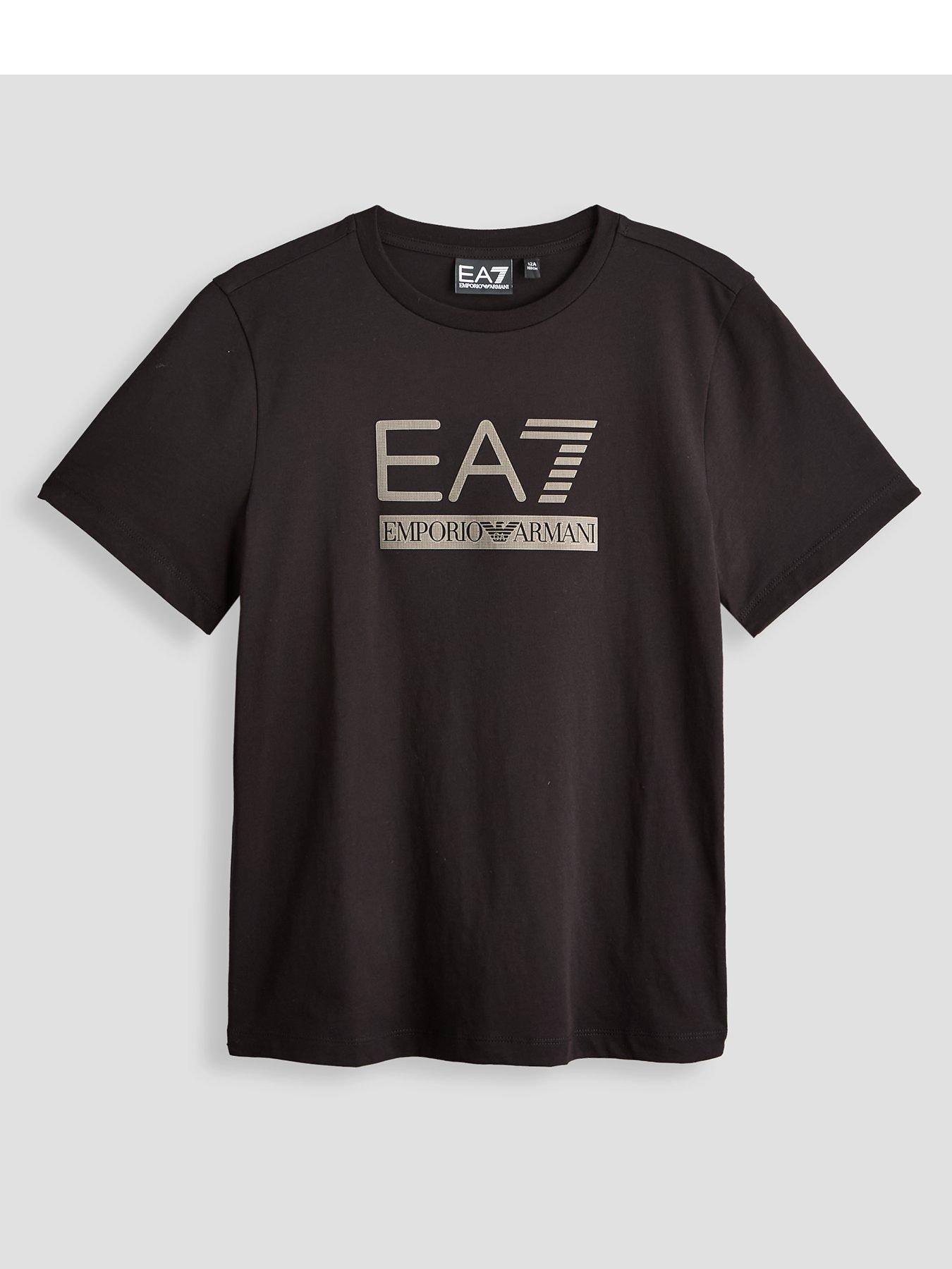 EA7 Emporio Armani Boys Train Visibility Short Sleeve T-Shirt - Black