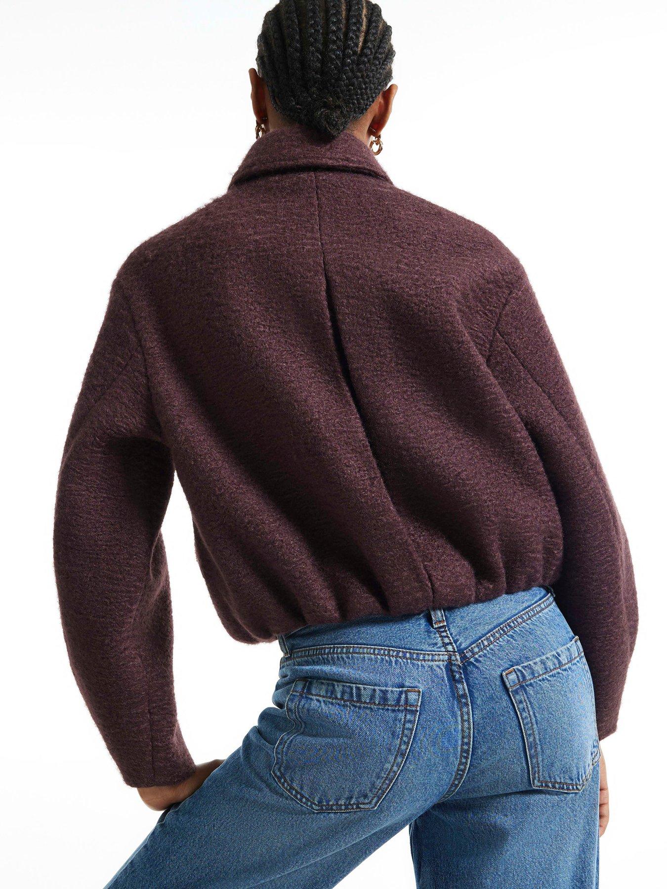 Image 2 of 6 of River Island Long Sleeve Wool Harrington Jket
