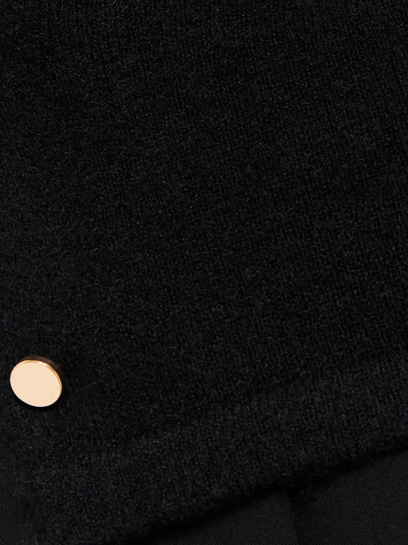 Image 5 of 5 of New Look 915 Girls Gold-Tone Button School Cardigan - Black
