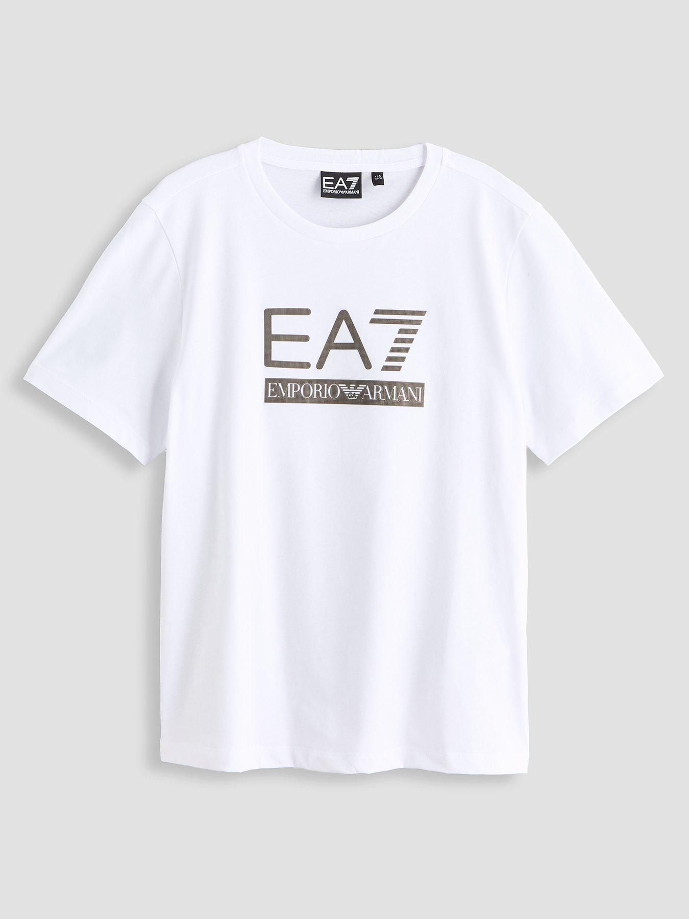 EA7 Emporio Armani Boys Train Visibility Short Sleeve T-Shirt - White