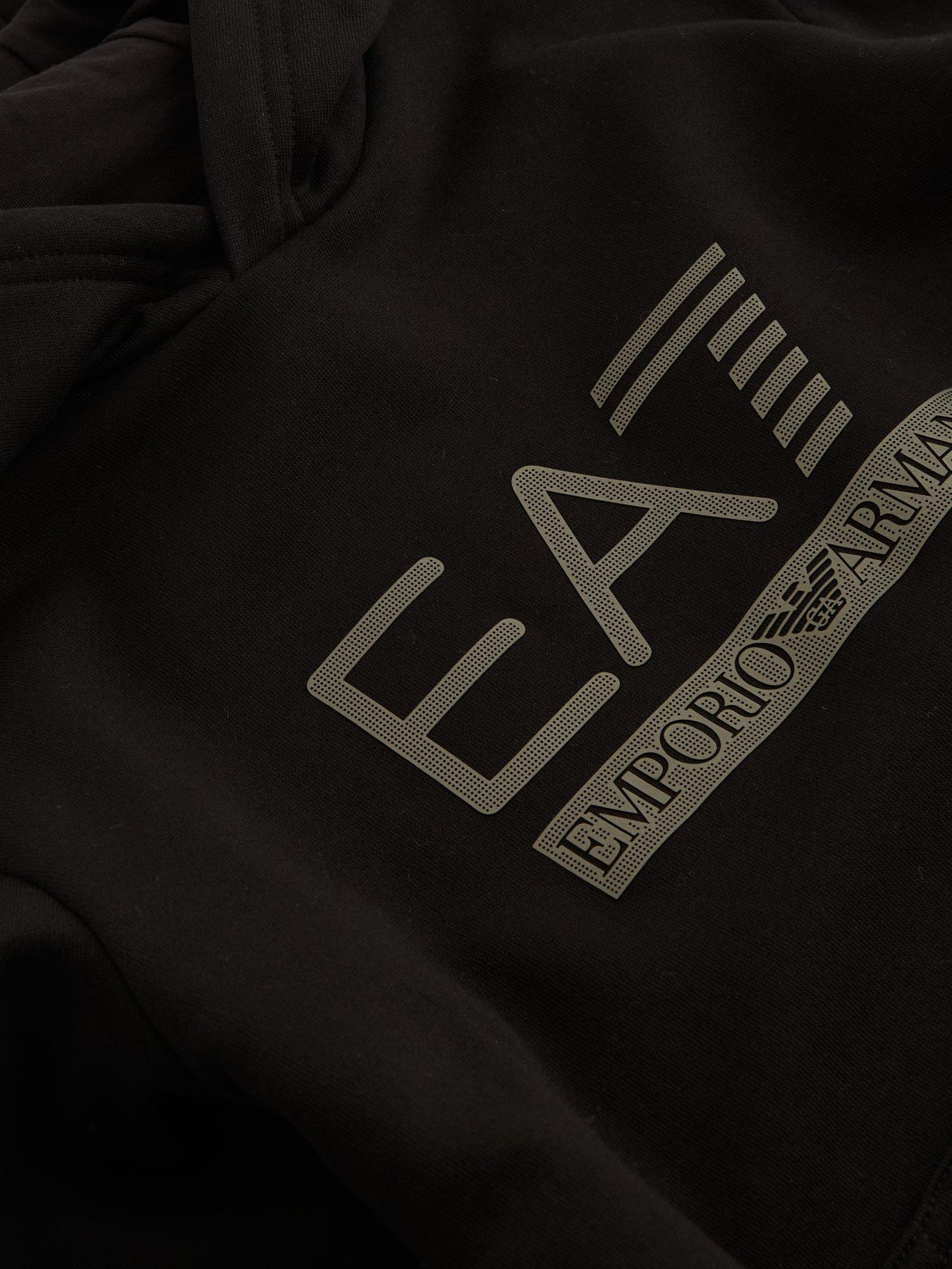 Image 3 of 4 of EA7 Emporio Armani Boys Train Visibility Hoodie - Black