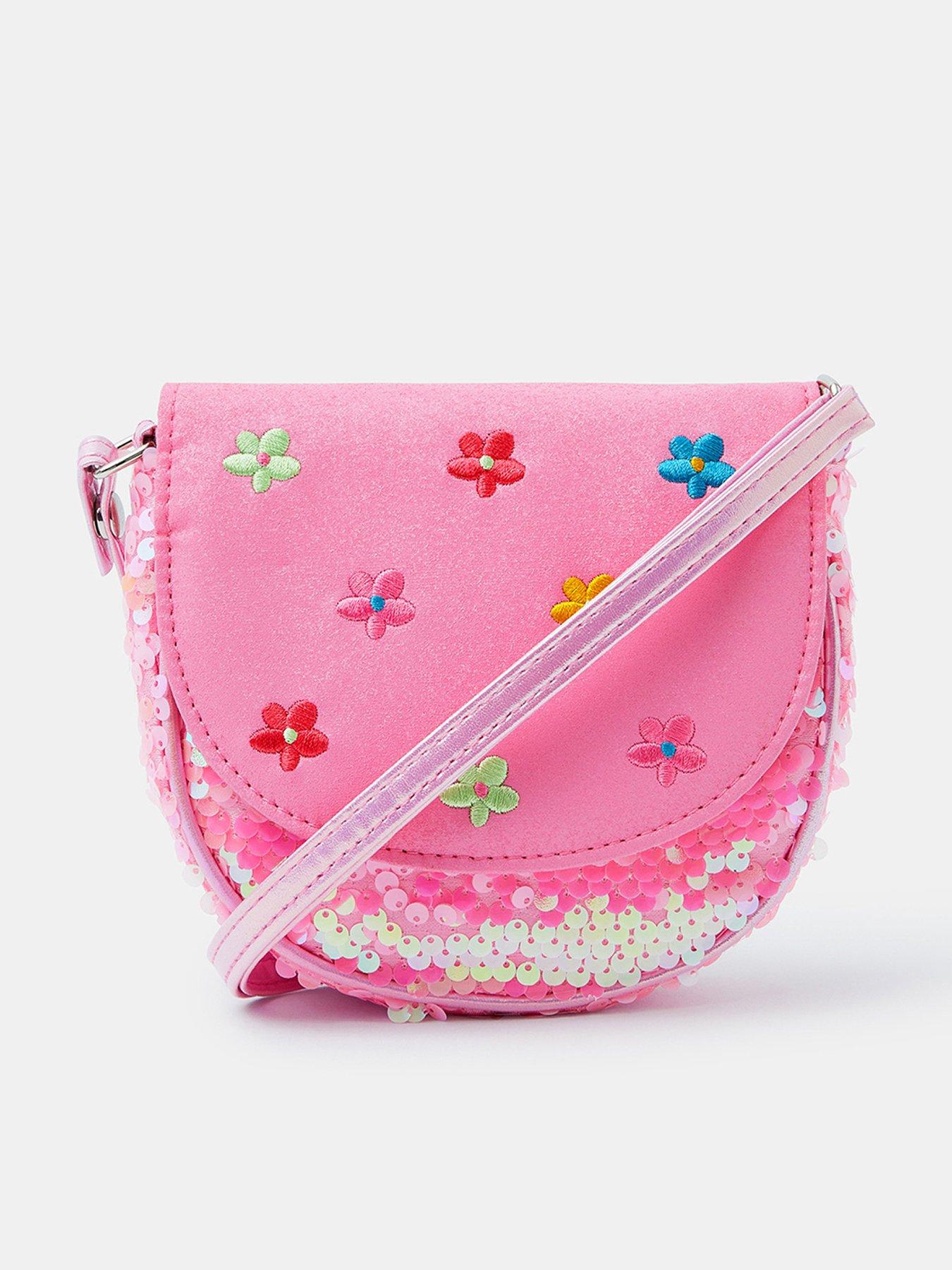 Accessorize Girls Flower Sequin Bag - Multi