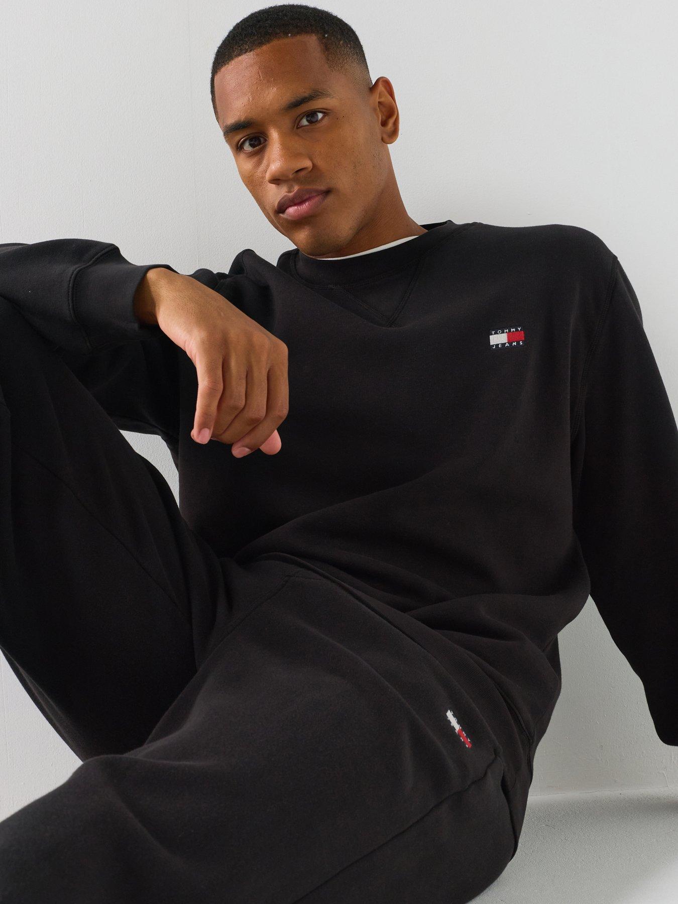 Tommy Jeans Regular Badge Crew Sweater - Black