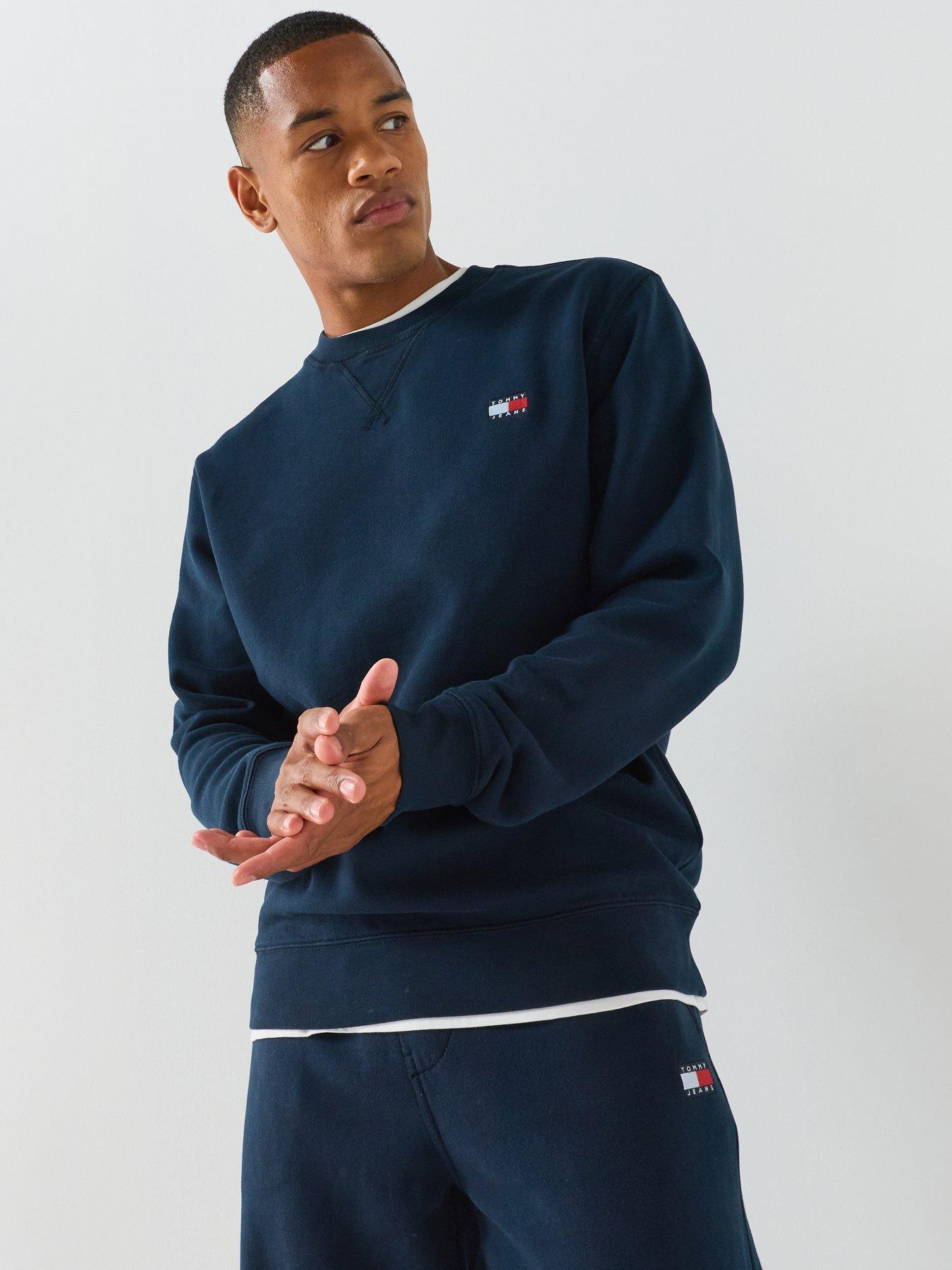 Tommy Jeans Regular Badge Crew Sweater - Blue