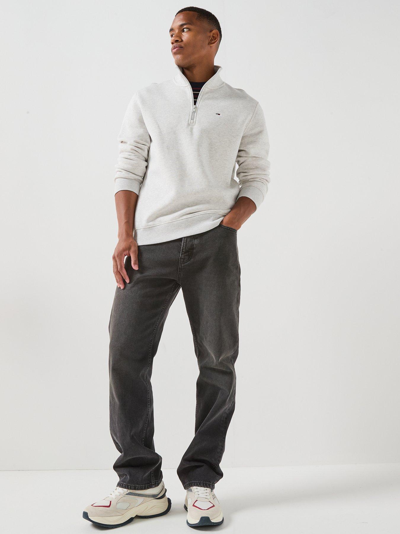 Image 3 of 6 of Tommy Jeans Regular Fleece 1/4 Zip Sweat - Grey