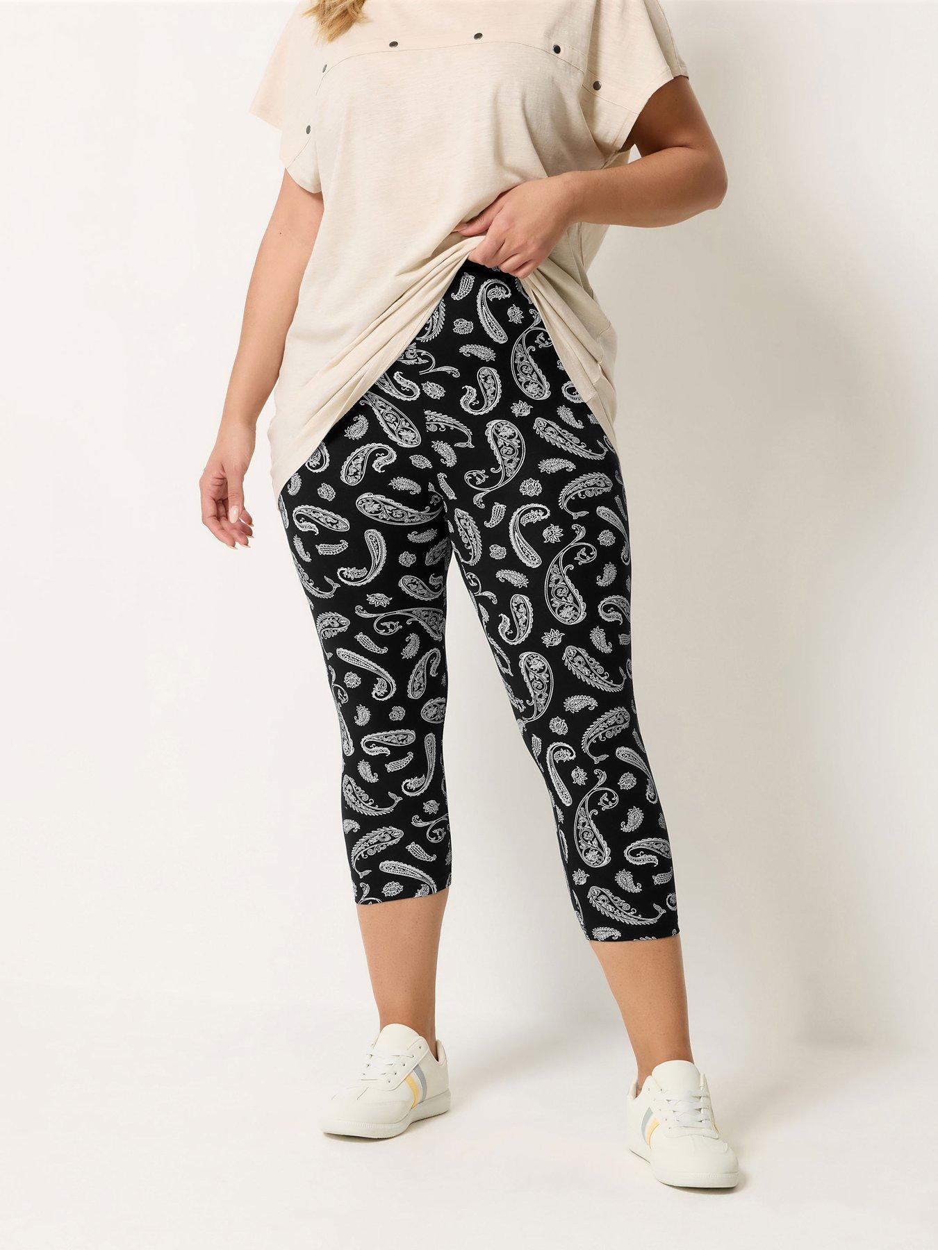 Yours Curve 2 Pack Crop Leggings - Black