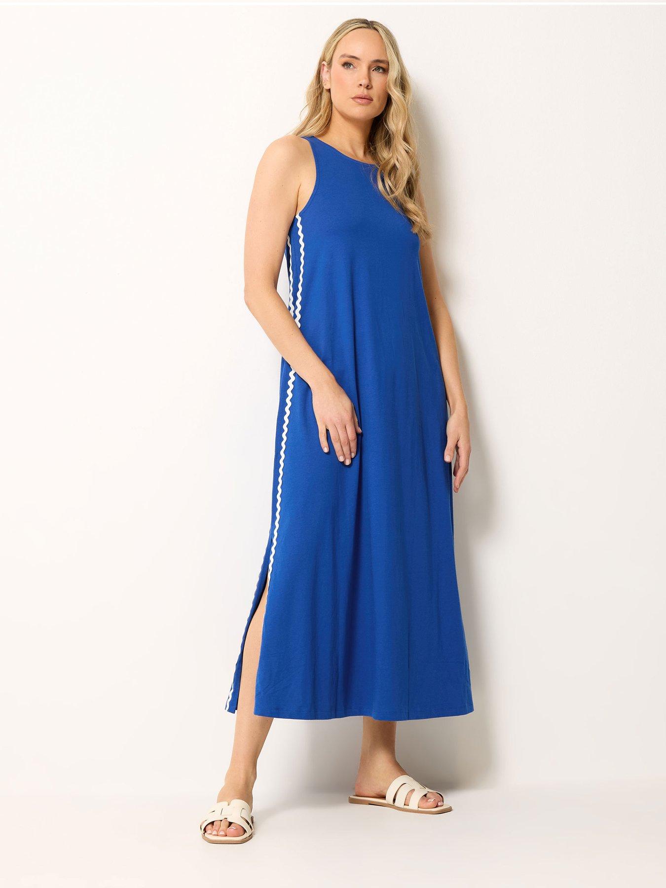 Long Tall Sally Ric Rac Sleeveless Dress - Blue
