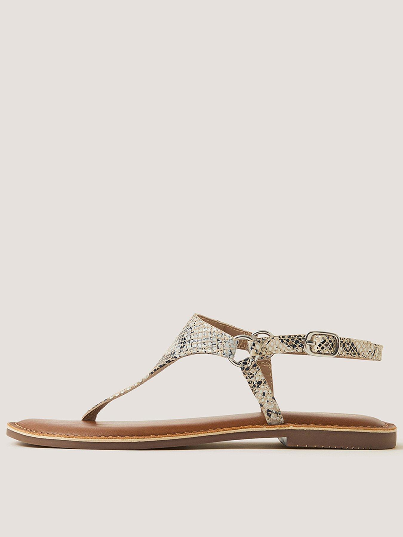 Monsoon Immy Animal Toe Post - Cream