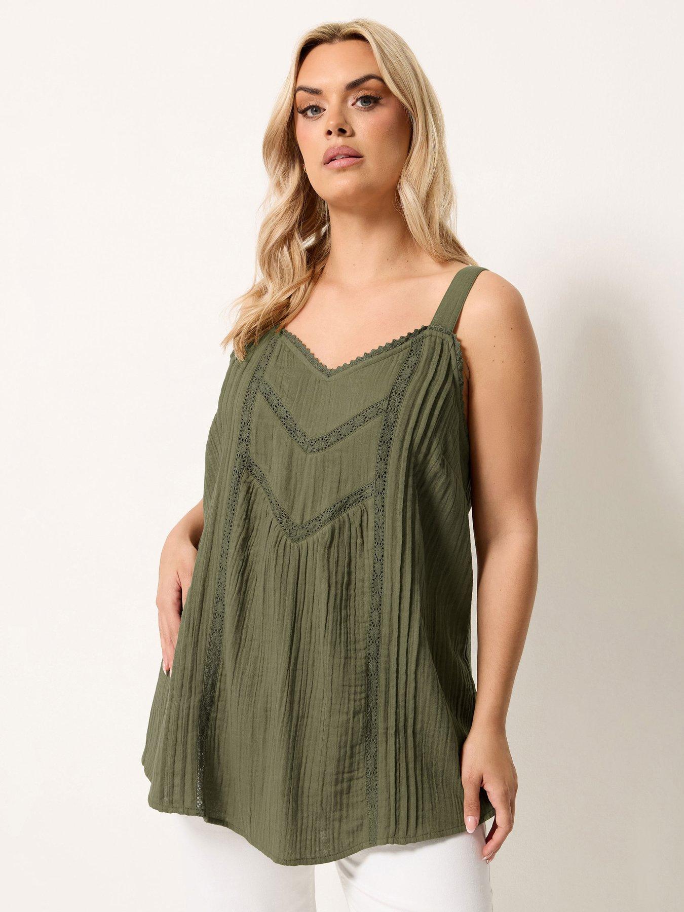 Yours Curve Crochet V-neck Insert Cami