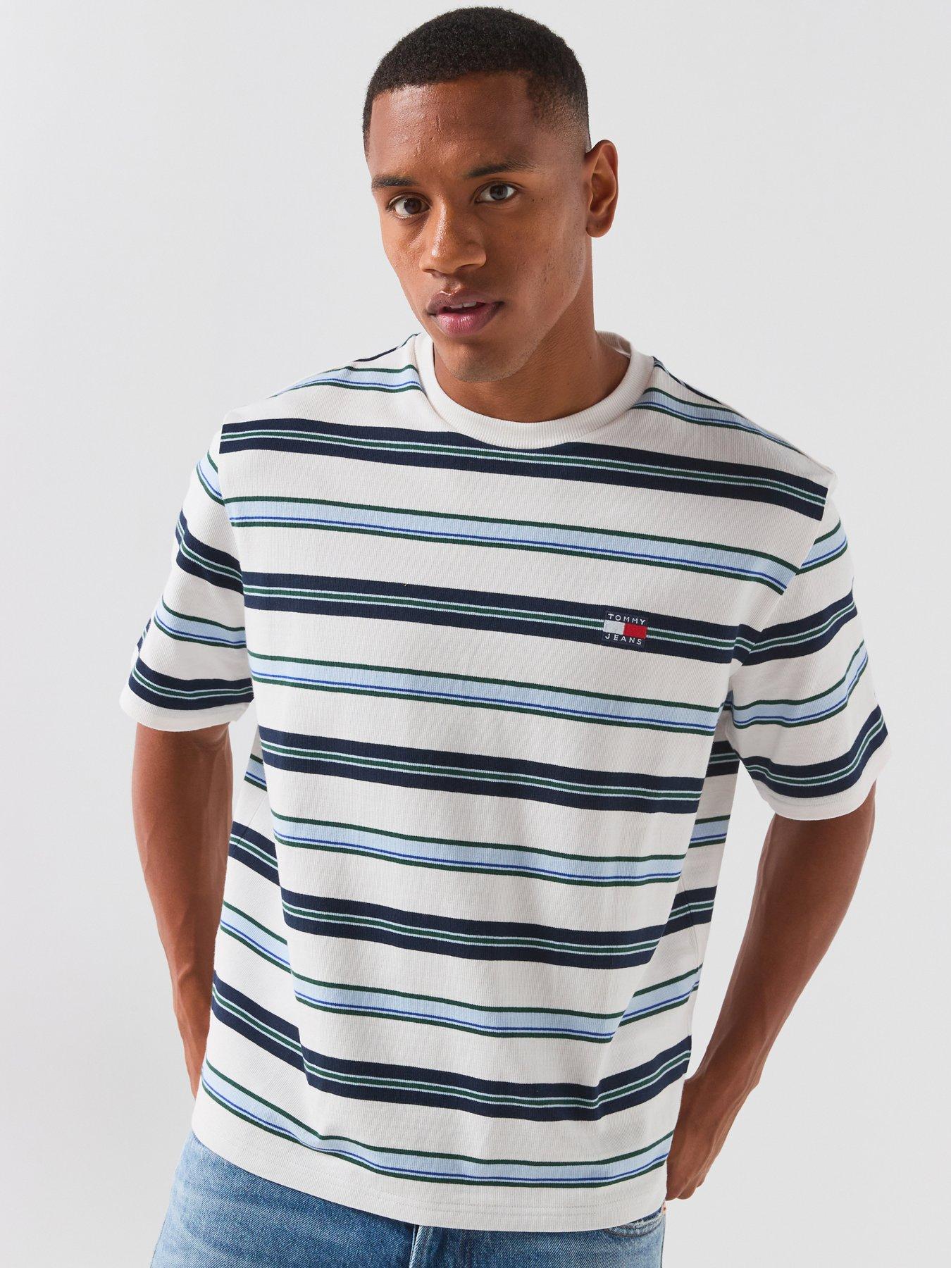 Tommy Jeans 90s Stripe Short Sleeve T-Shirt - White
