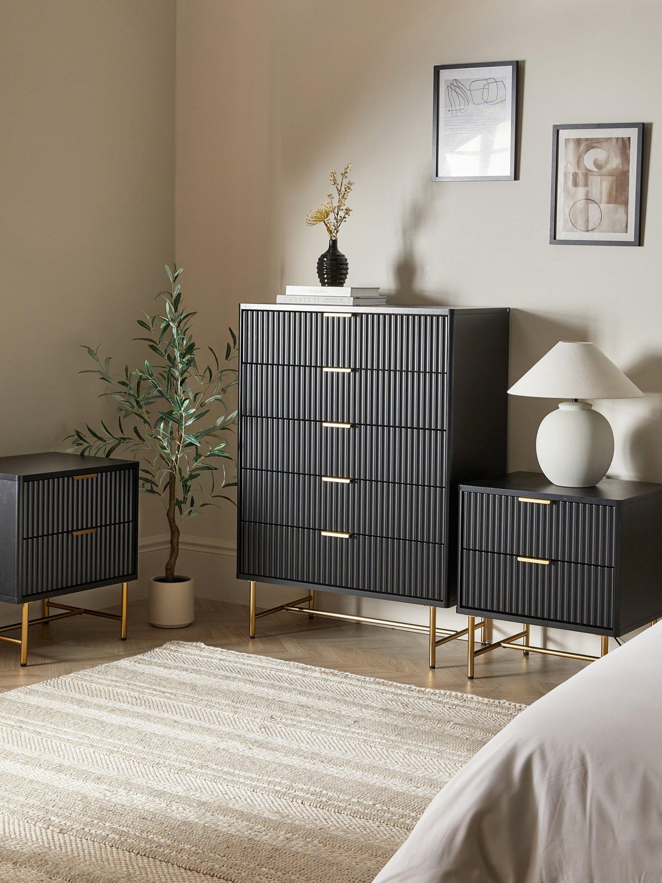 The Very Collection Cora Pack 2 (2x2  Bedside, 5 Drawer Chest)