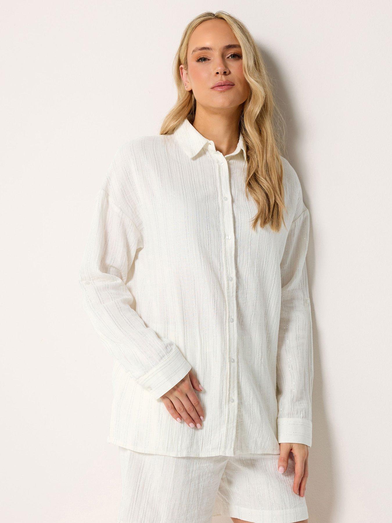Image 1 of 4 of Long Tall Sally Tall Lurex Relaxed Shirt