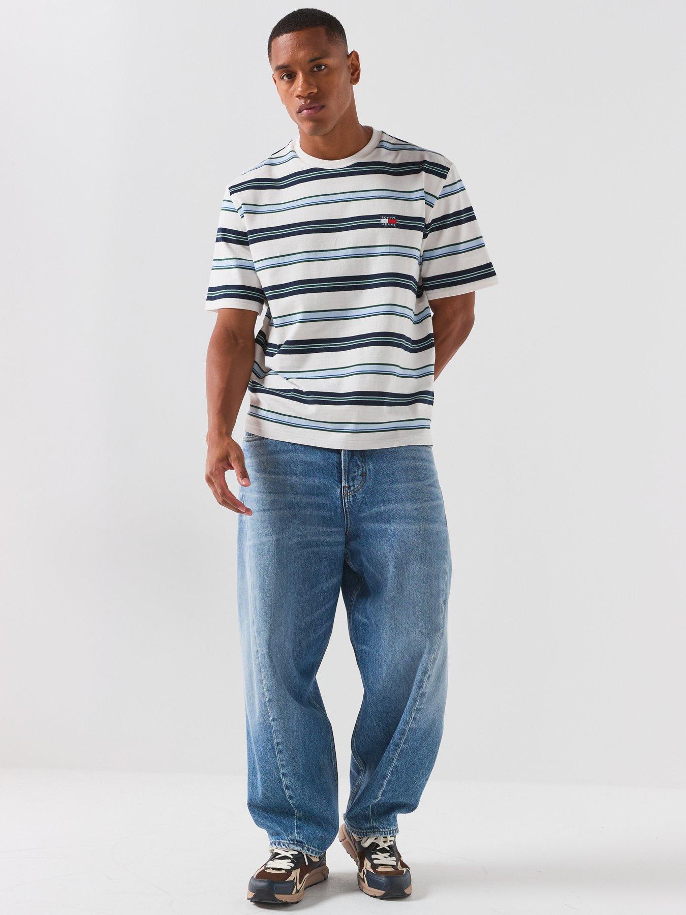 Image 3 of 6 of Tommy Jeans Ashton Barrel Loose Fit Jeans - Light Blue
