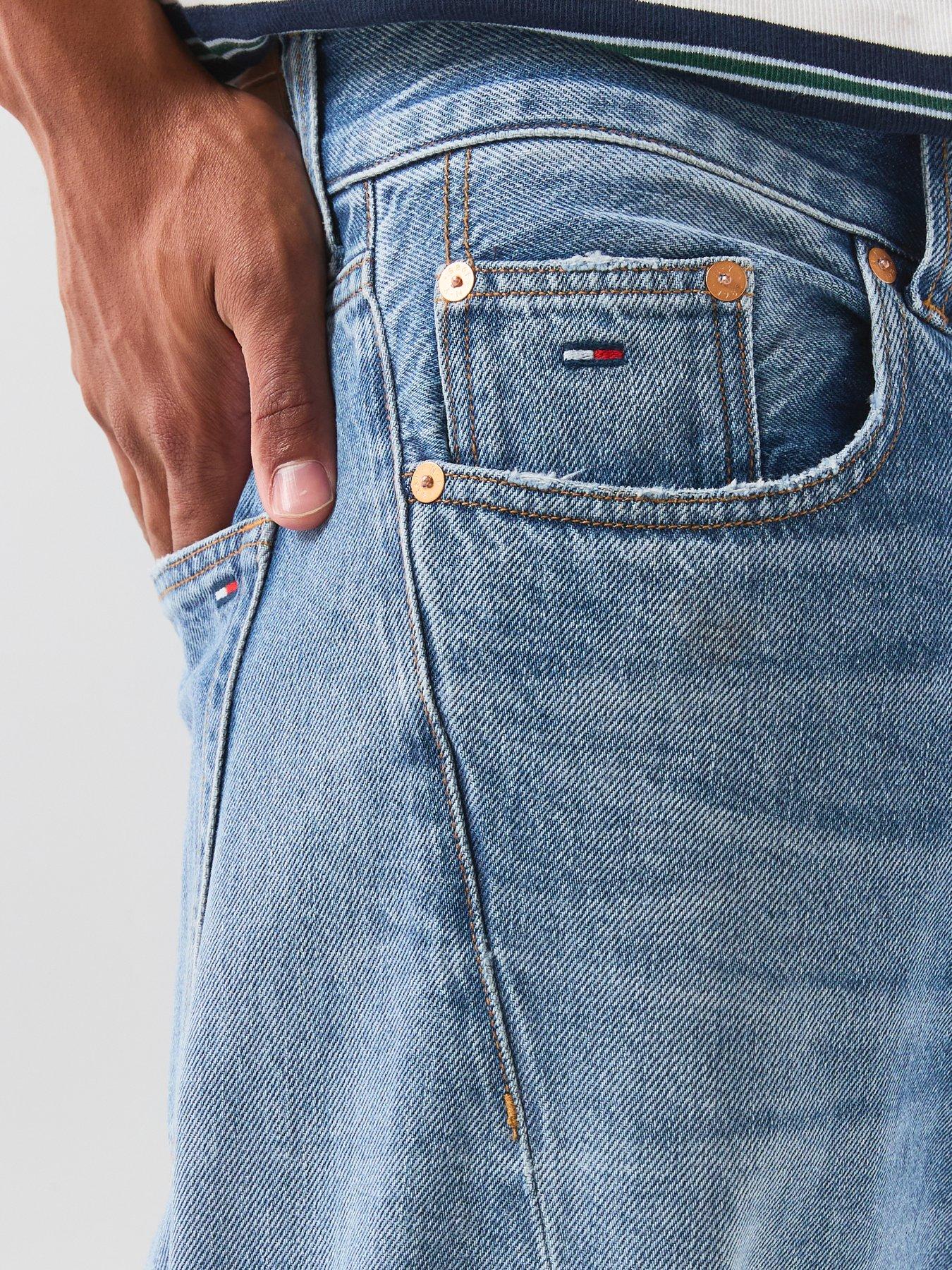 Image 4 of 6 of Tommy Jeans Ashton Barrel Loose Fit Jeans - Light Blue