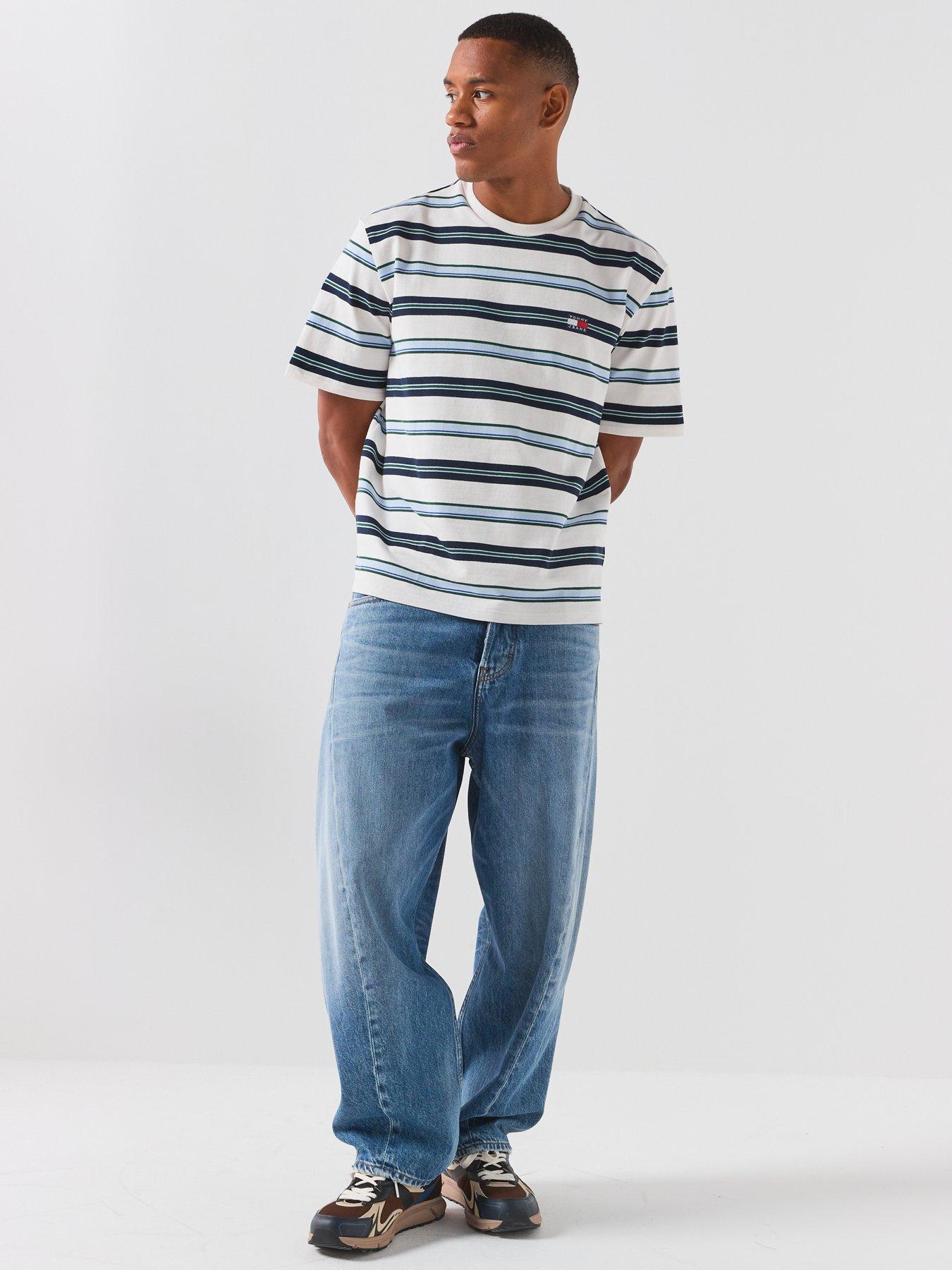 Image 5 of 6 of Tommy Jeans Ashton Barrel Loose Fit Jeans - Light Blue
