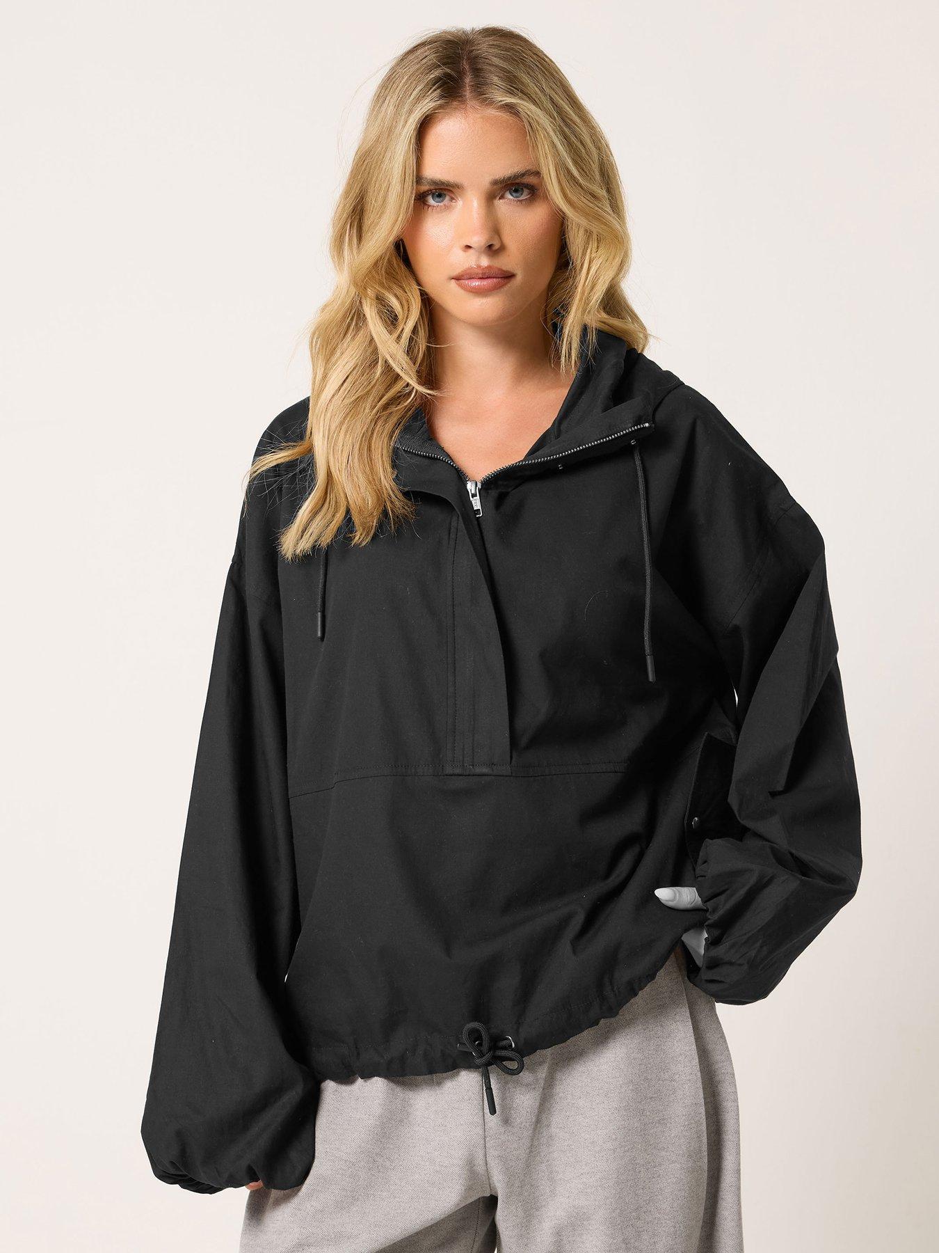 PixieGirl Petite Over Head Wind Breaker - Black