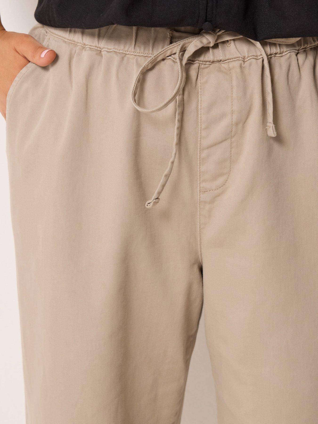 Image 4 of 4 of Yours Curve Pull On Crop Trousers