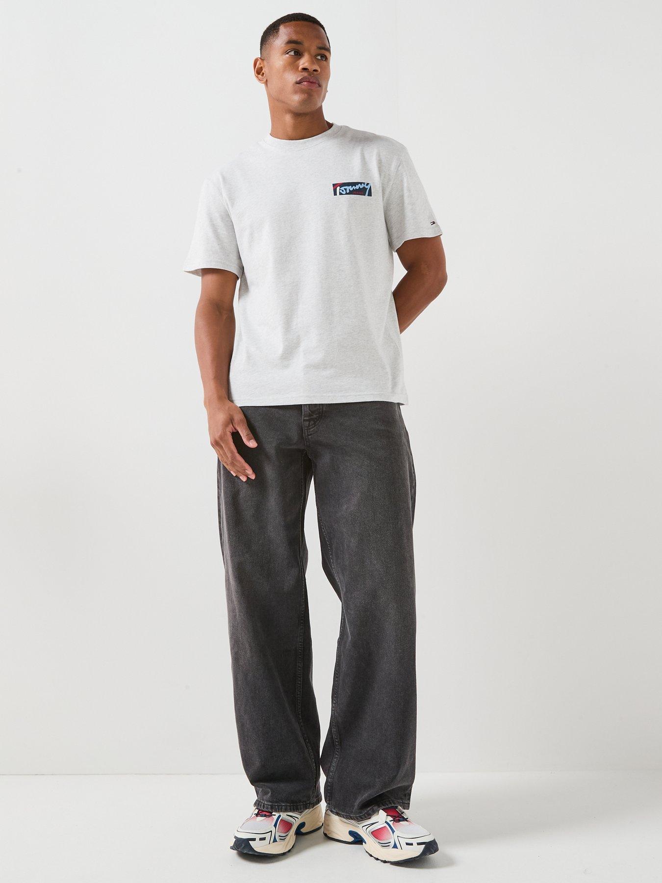 Image 3 of 6 of Tommy Jeans Relaxed Signature Back Graphic T-Shirt - Grey