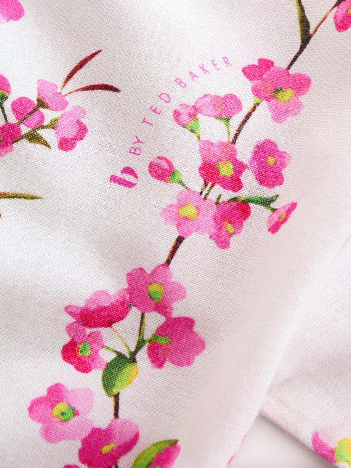 Image 3 of 4 of B By Ted Baker Linen Floral Robe - Floral White