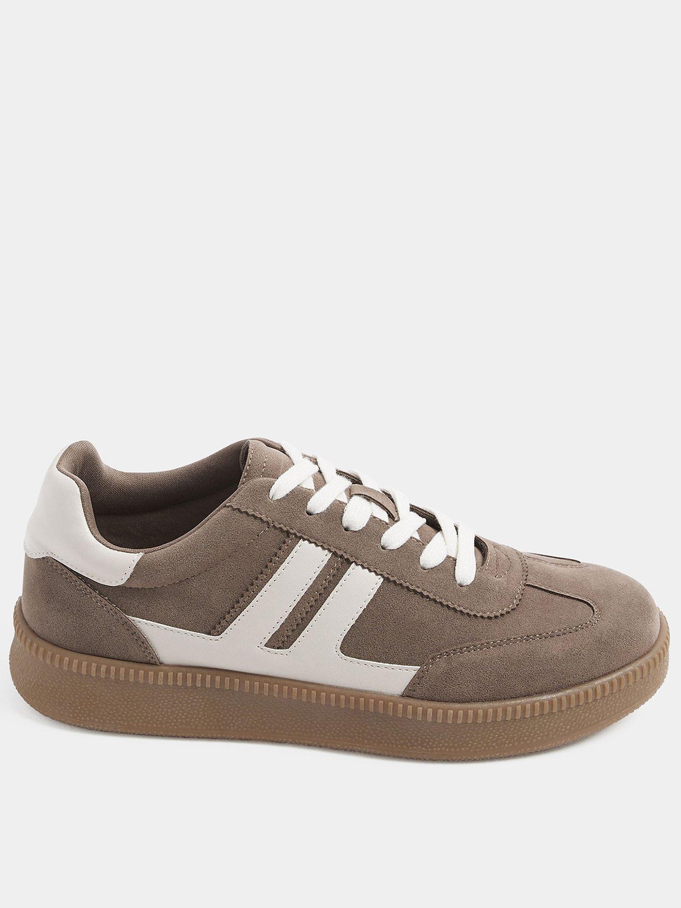 Yours Wide Fit Side Panelling Lace Up Trainer