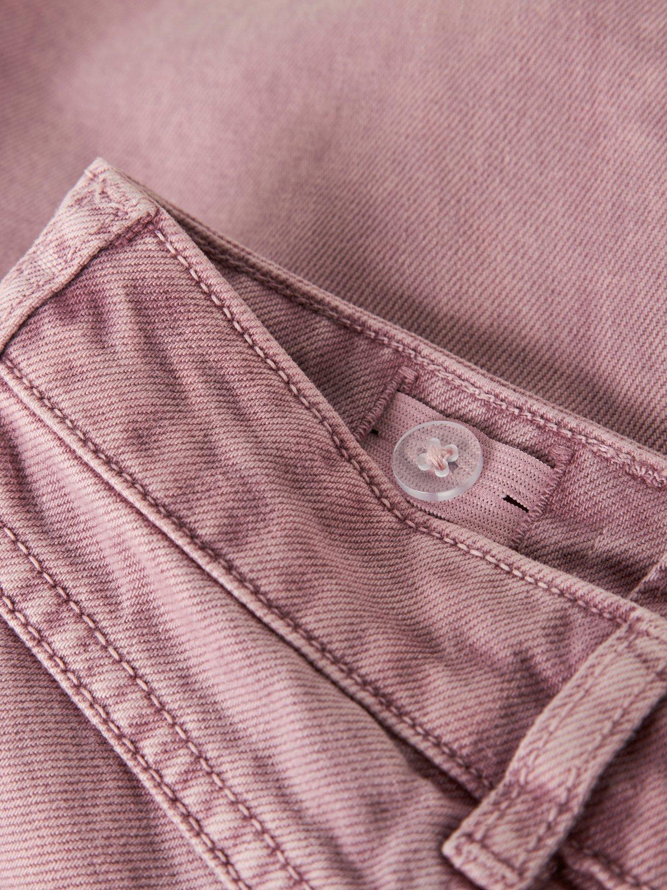 Image 4 of 6 of Name It Mini Girls Barrel Leg Jeans - Pink
