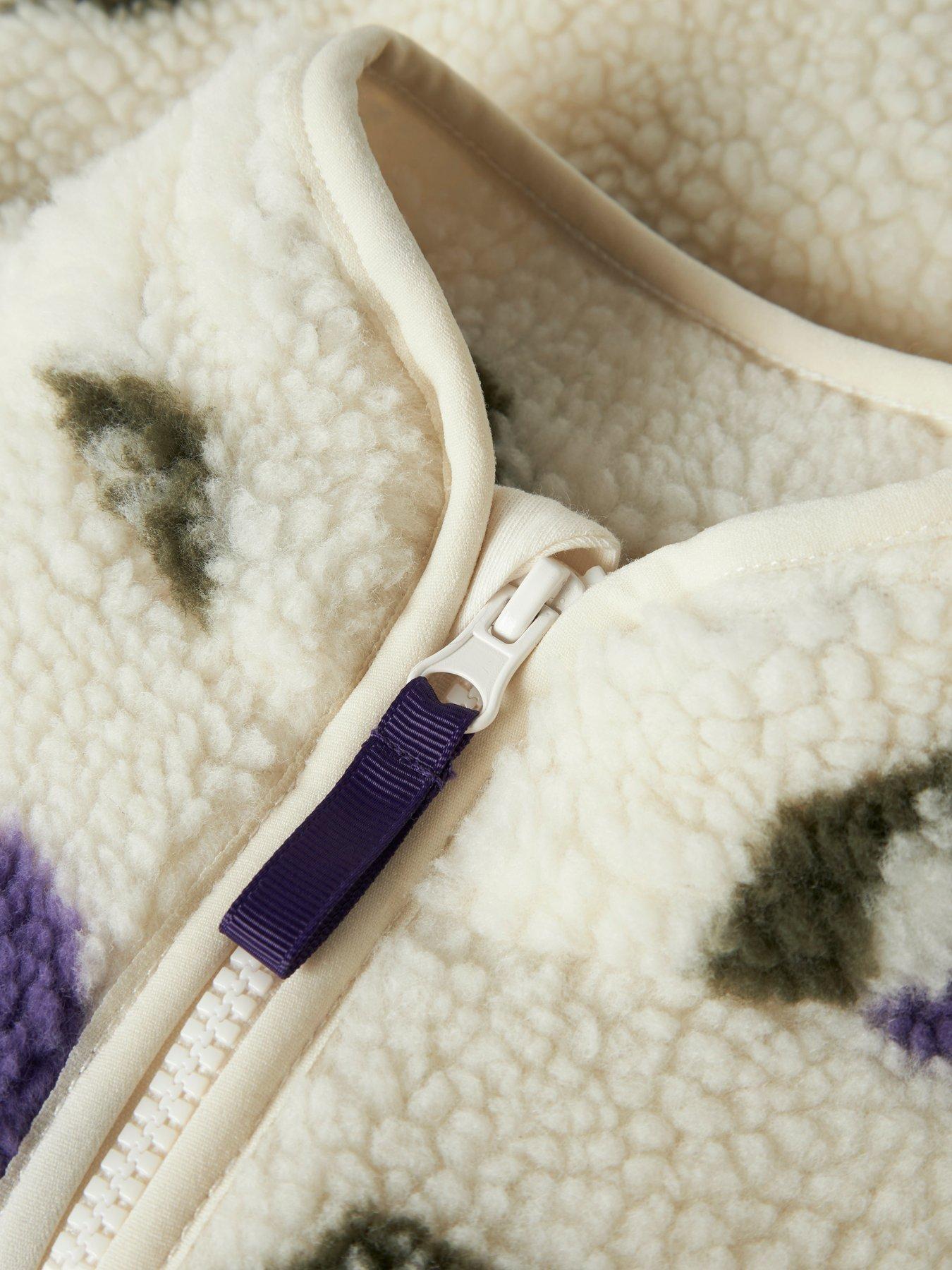 Image 4 of 5 of Name It Mini Girls Tulip Fleece Jacket - Cream