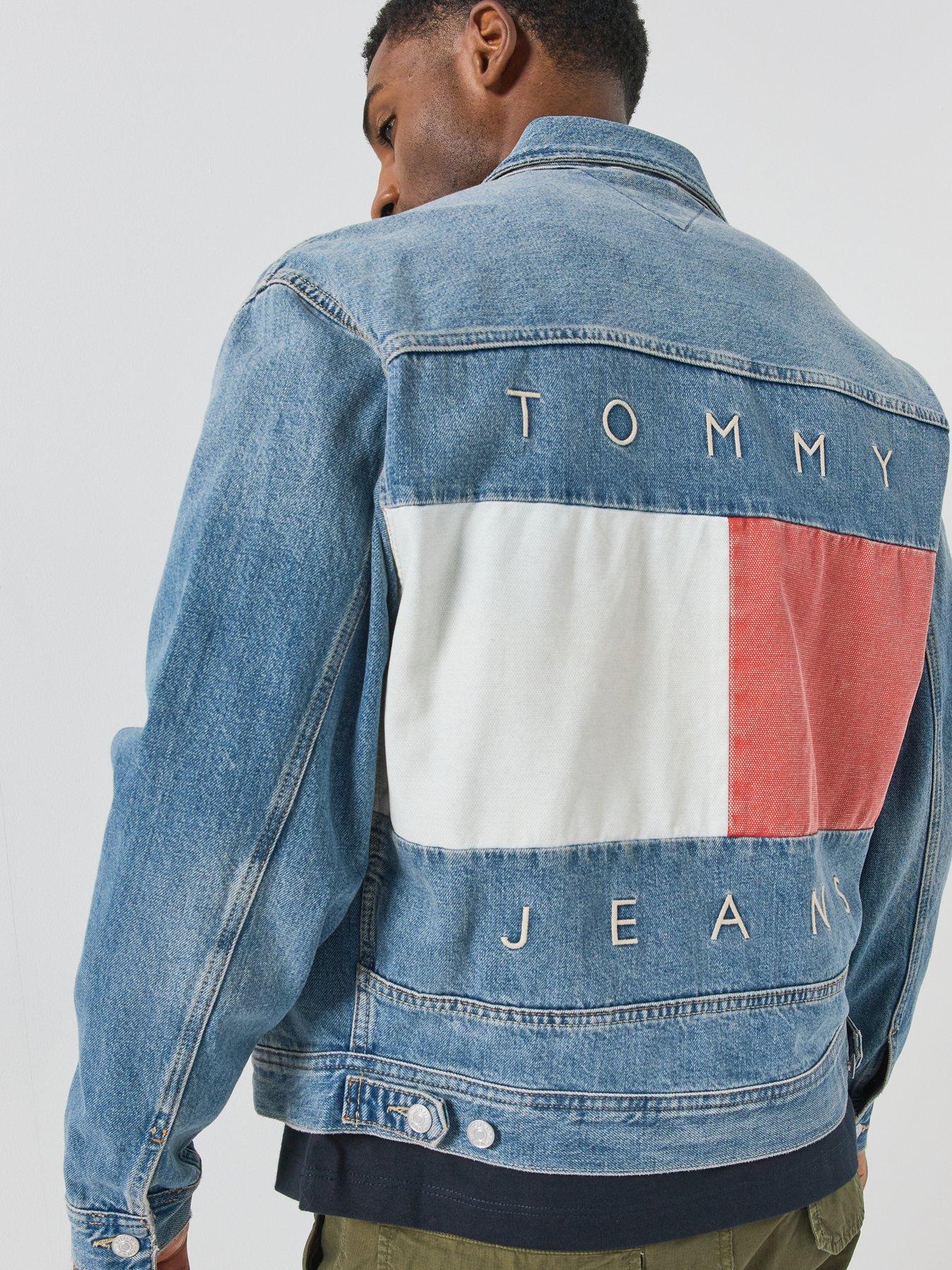 Tommy Jeans Flag Archive Trucker Denim Jacket - Light Blue