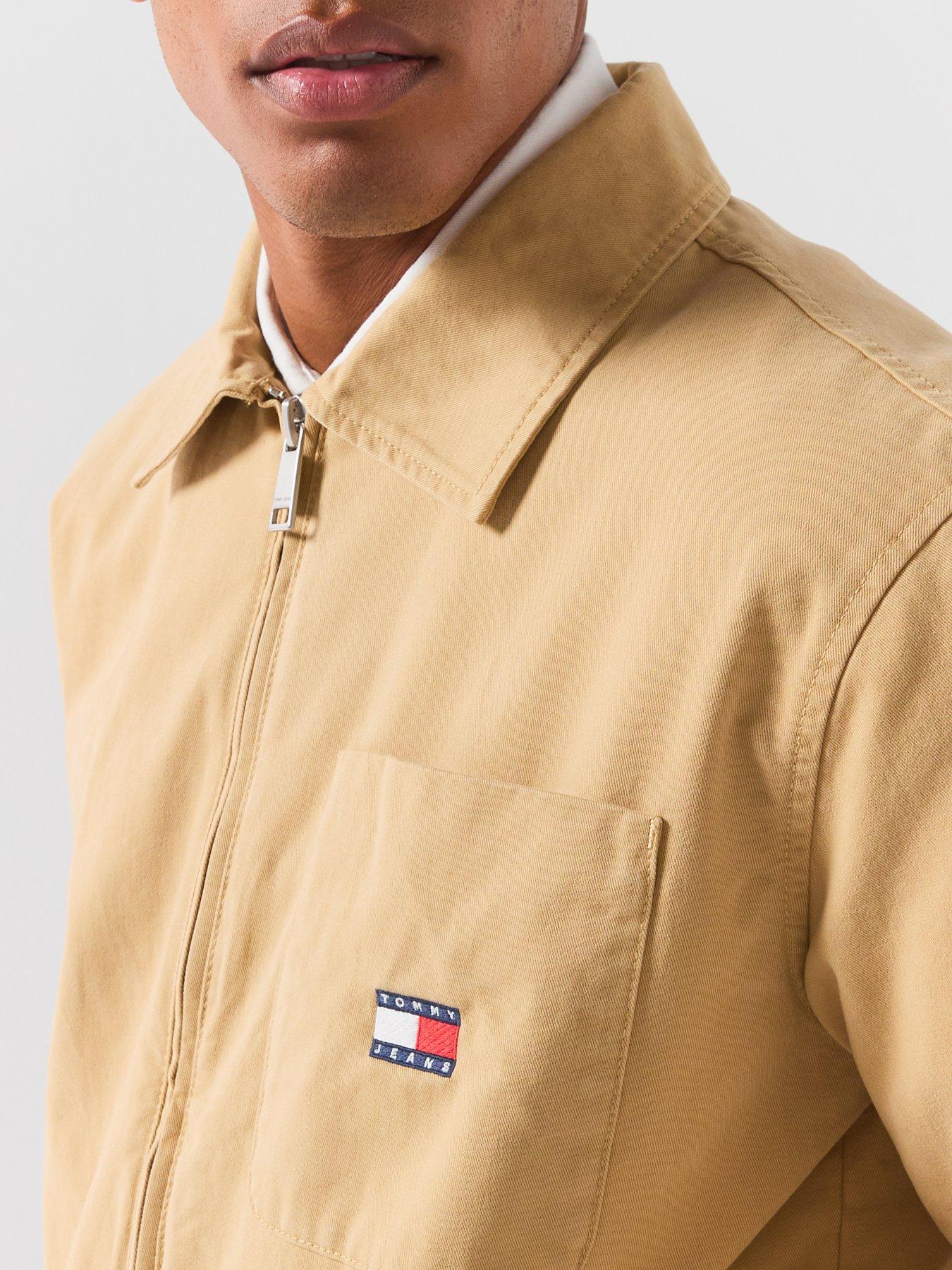 Image 4 of 6 of Tommy Jeans Logo Padded Zip-Through&nbsp;Jacket - Sandy Beige