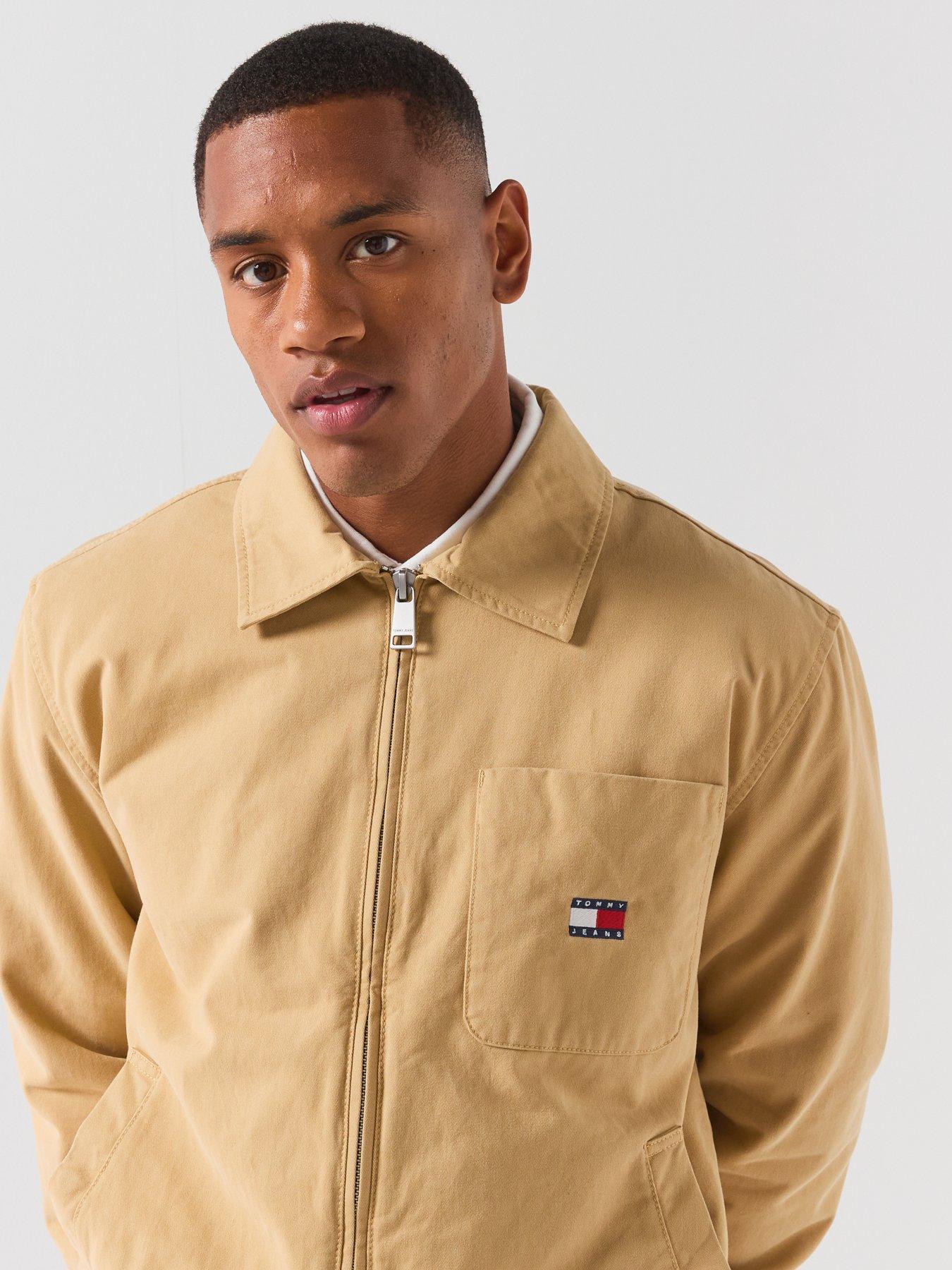 Image 5 of 6 of Tommy Jeans Logo Padded Zip-Through&nbsp;Jacket - Sandy Beige