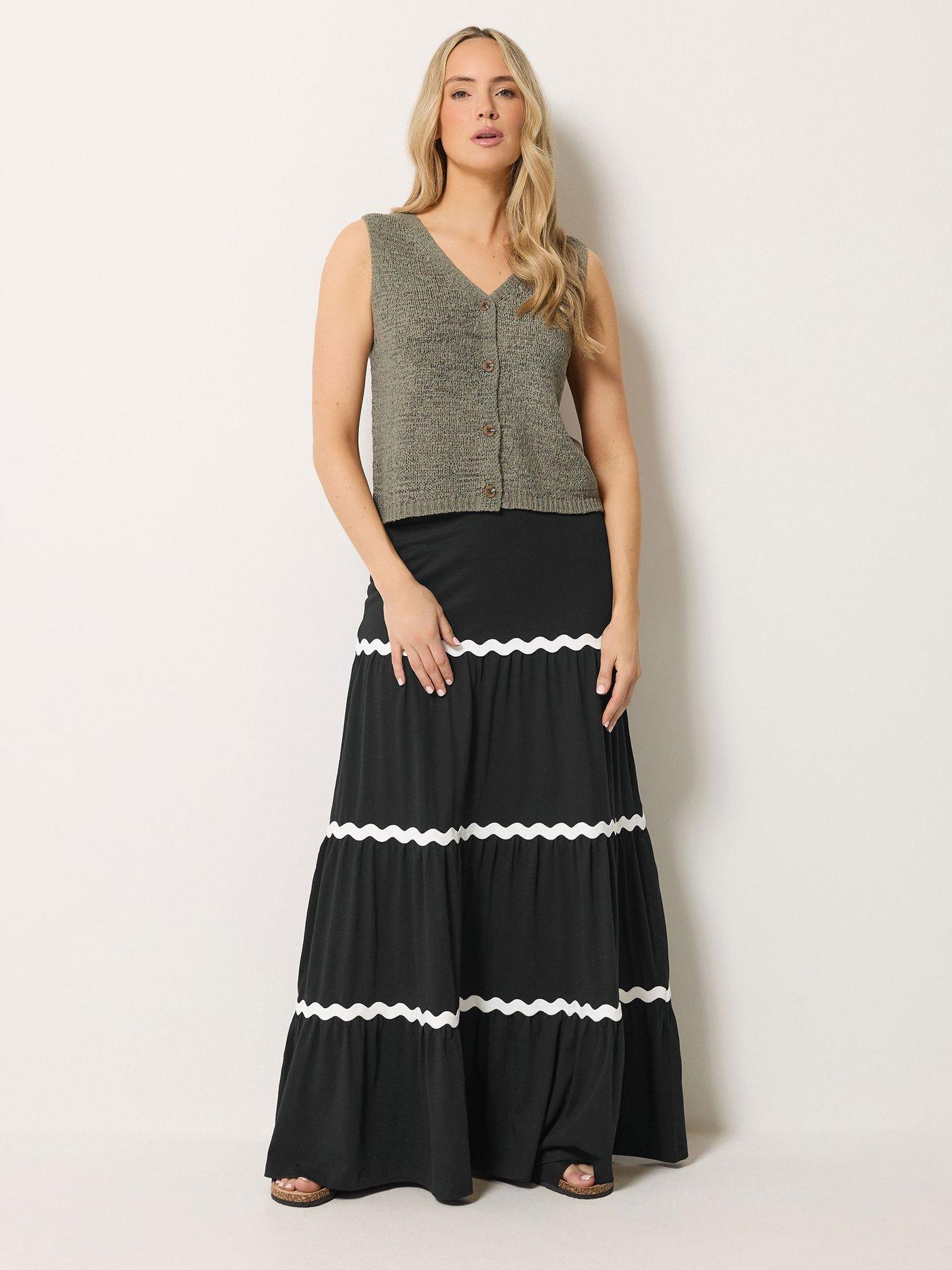 Image 3 of 4 of Long Tall Sally Ric Rac Skirt - Black